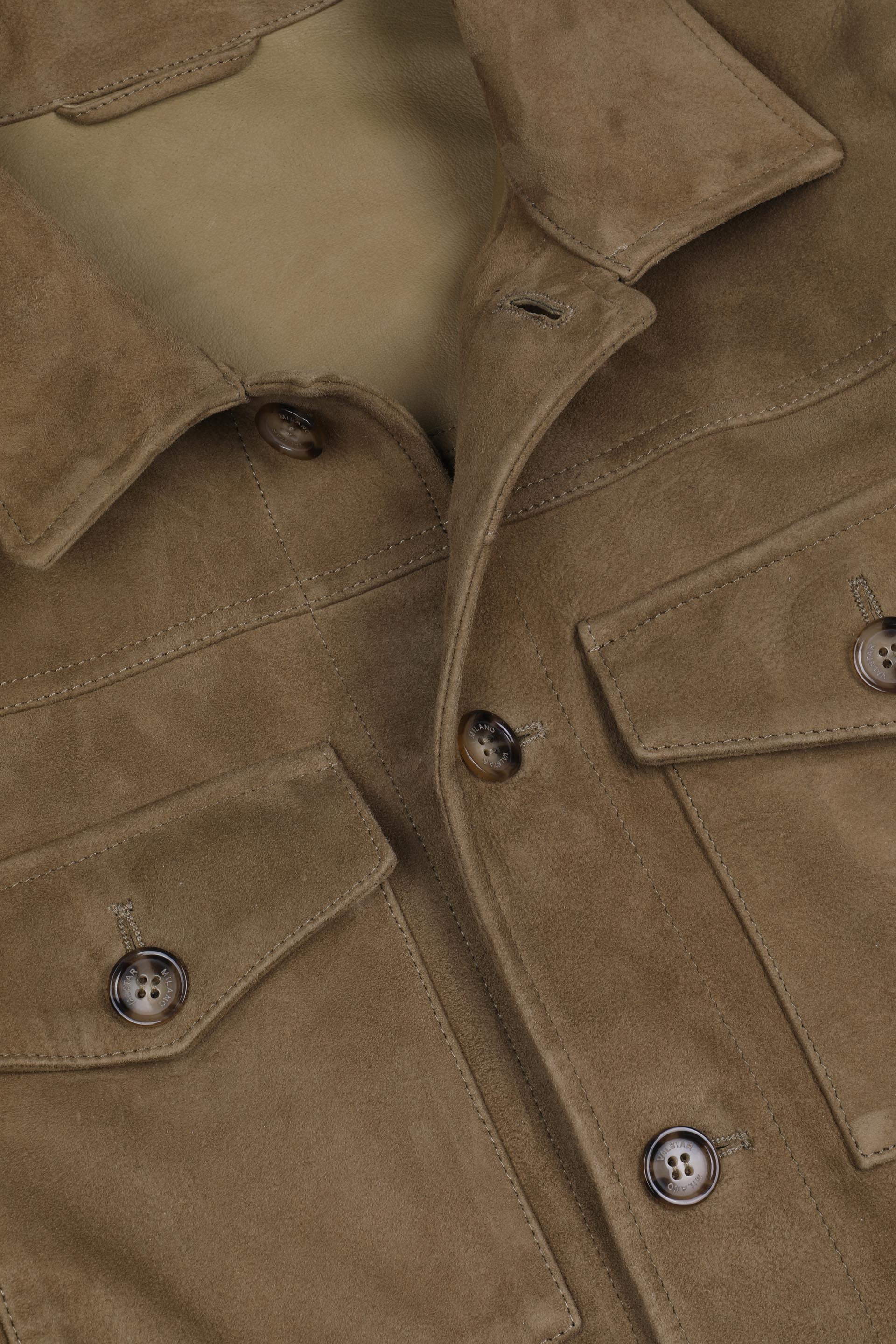 OVERSHIRT, SFODERATA, SOFT SUEDE - Fawn