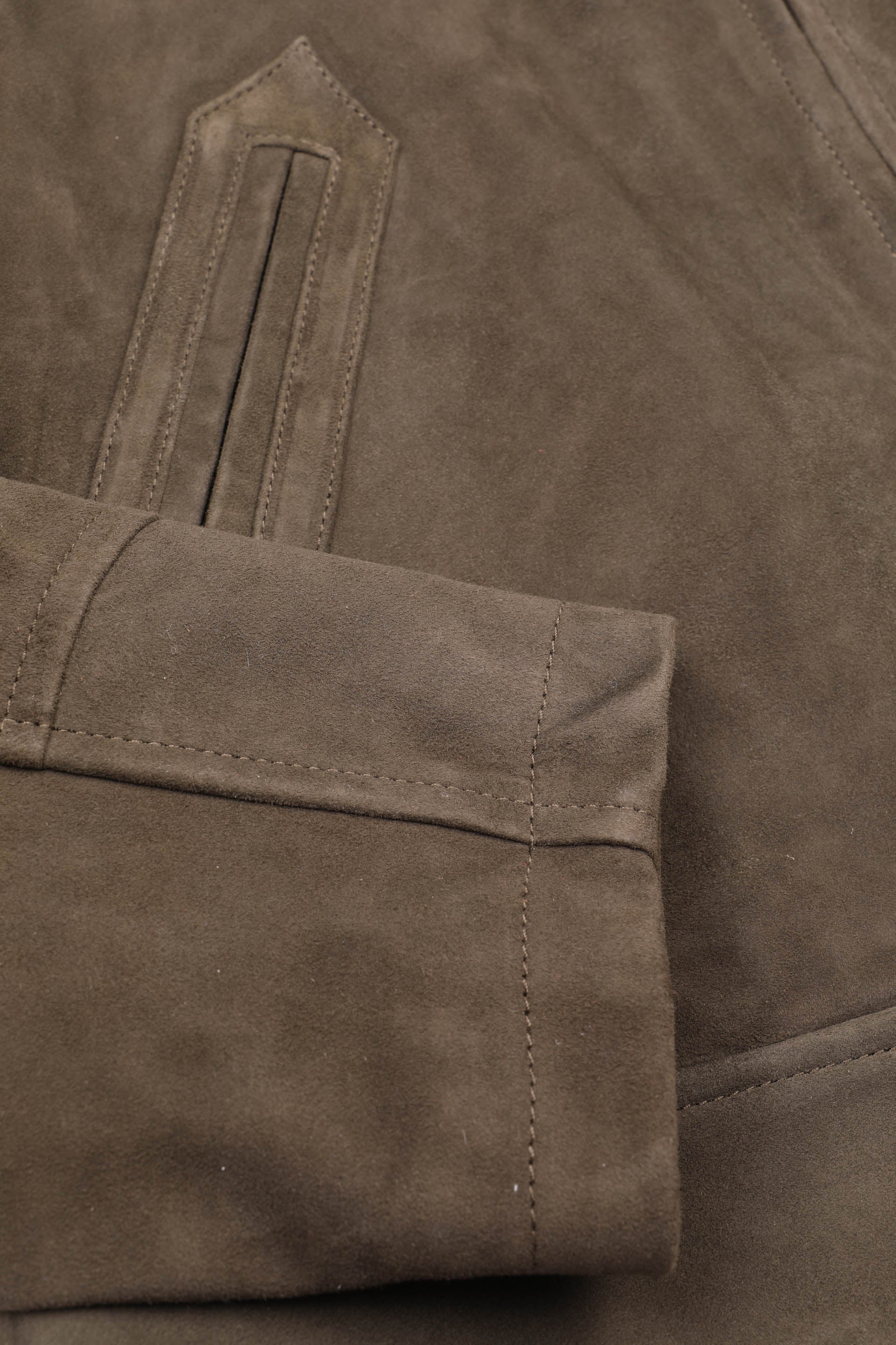 GIUBBOTTO COWBOY, FODERATA, SOFT SUEDE - Muschio