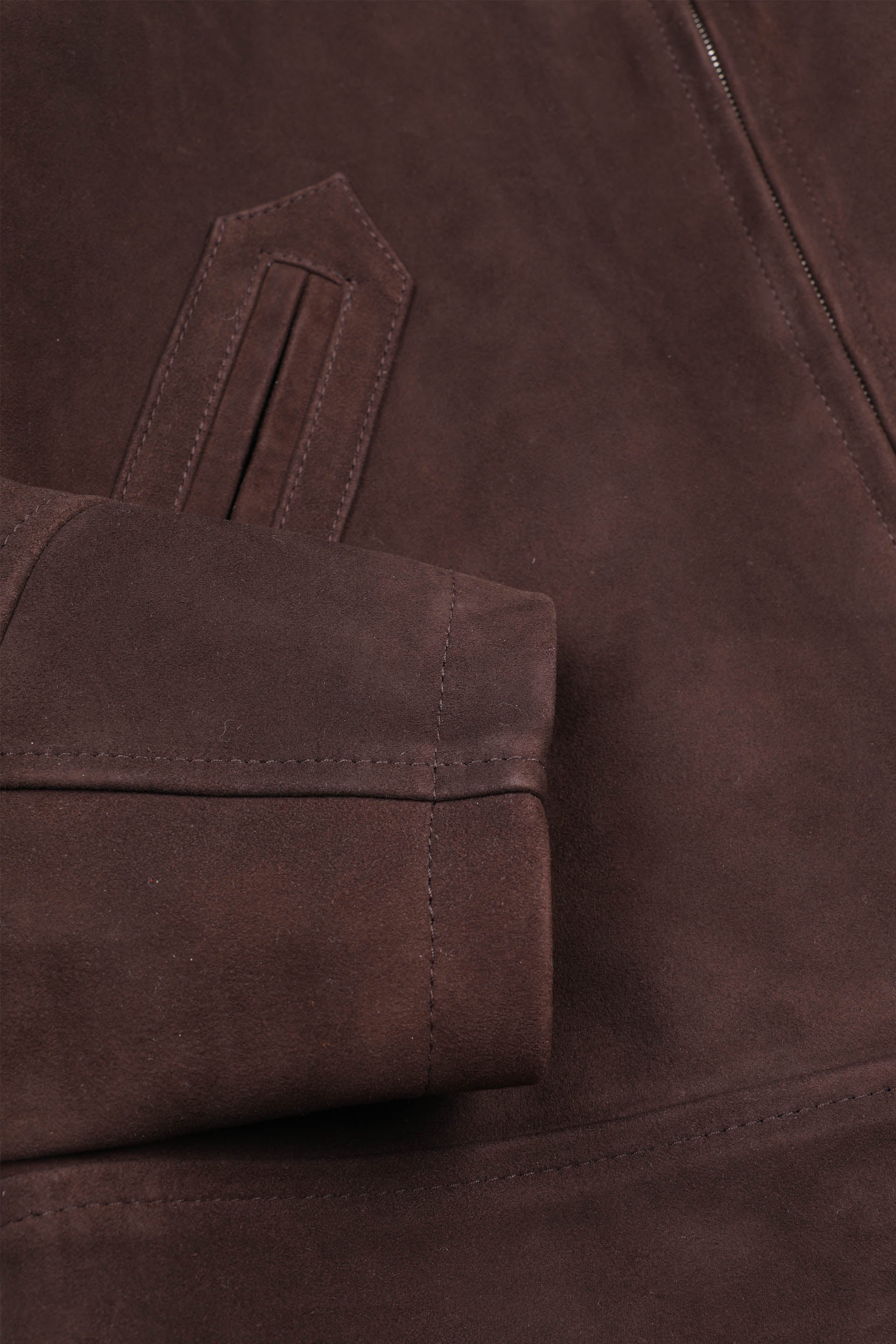 GIUBBOTTO COWBOY, FODERATA, SOFT SUEDE - Coffee