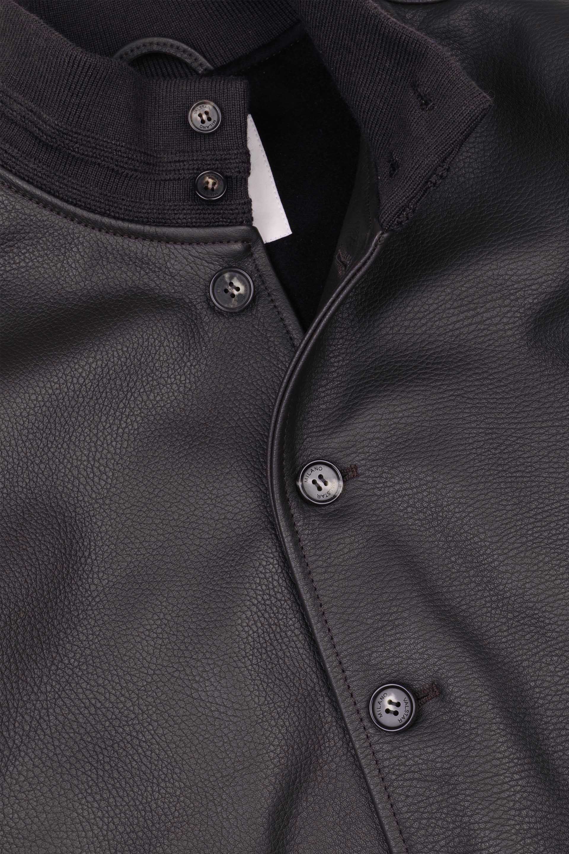 GIUBBOTTO VALSTARINO, FODERATO PURO CASHMERE, PELLE DI CERVO - Coffee