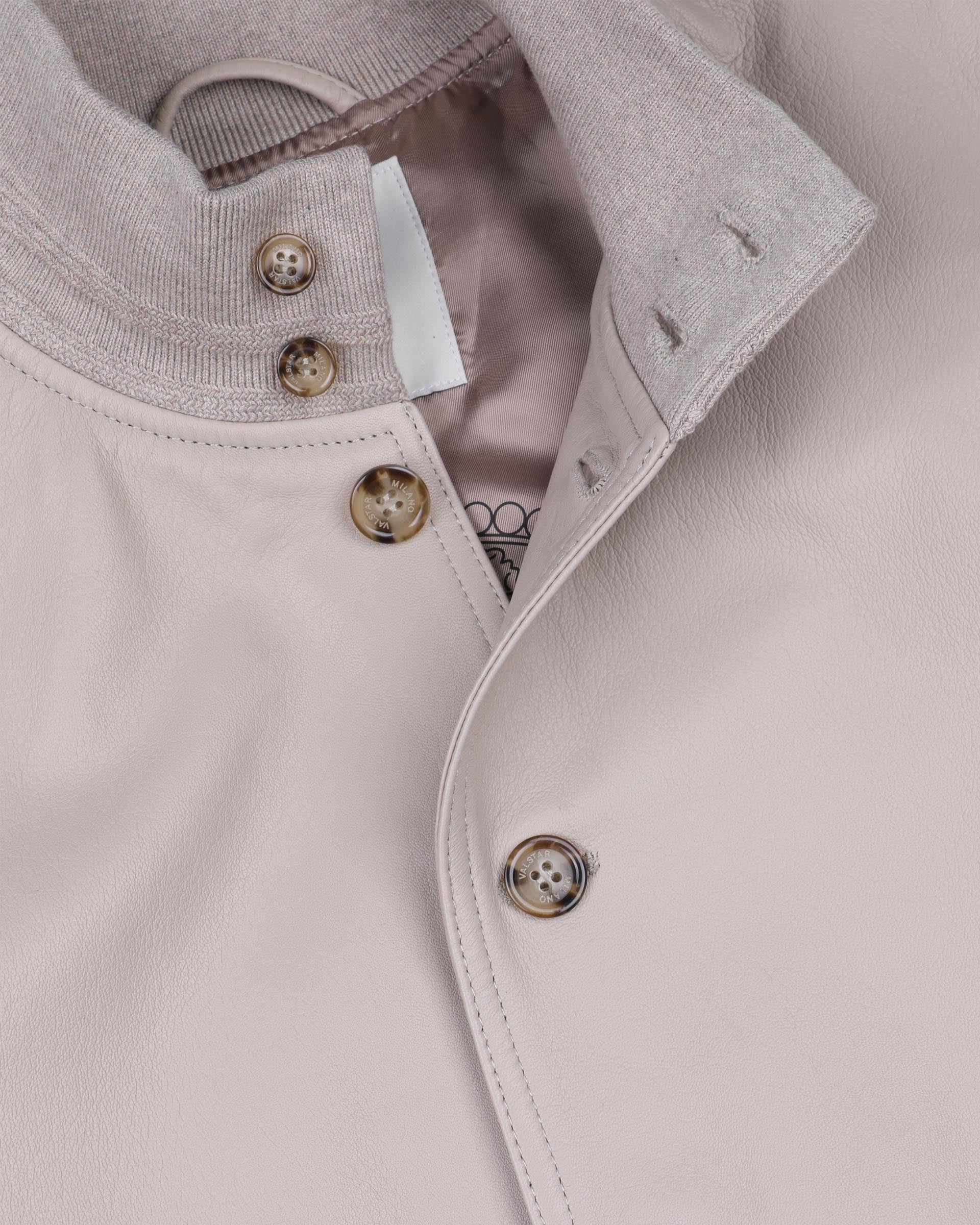 Giubbotto Valstarino in nappa con fodera. Beige - Avena