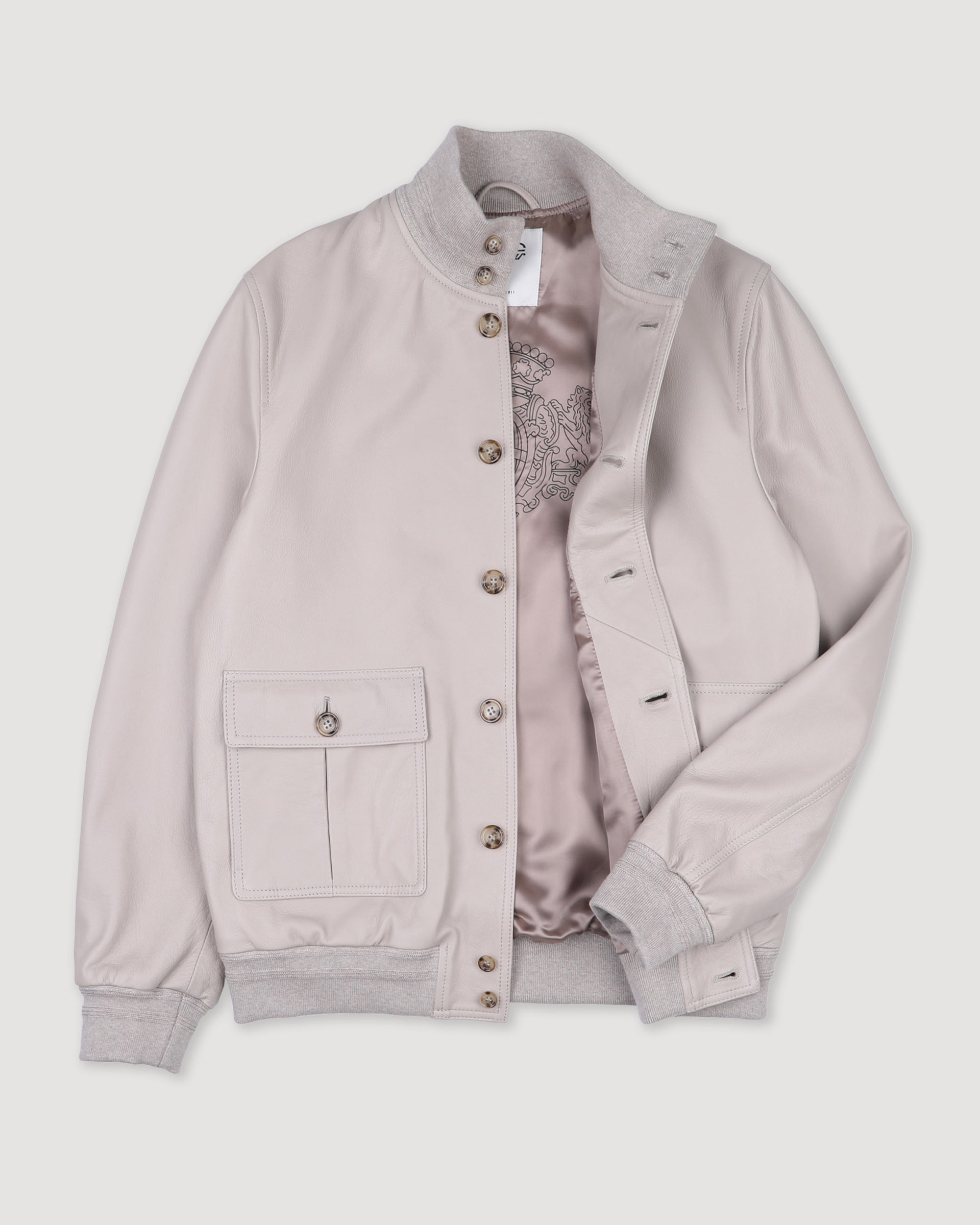 Giubbotto Valstarino in nappa con fodera. Beige - Avena
