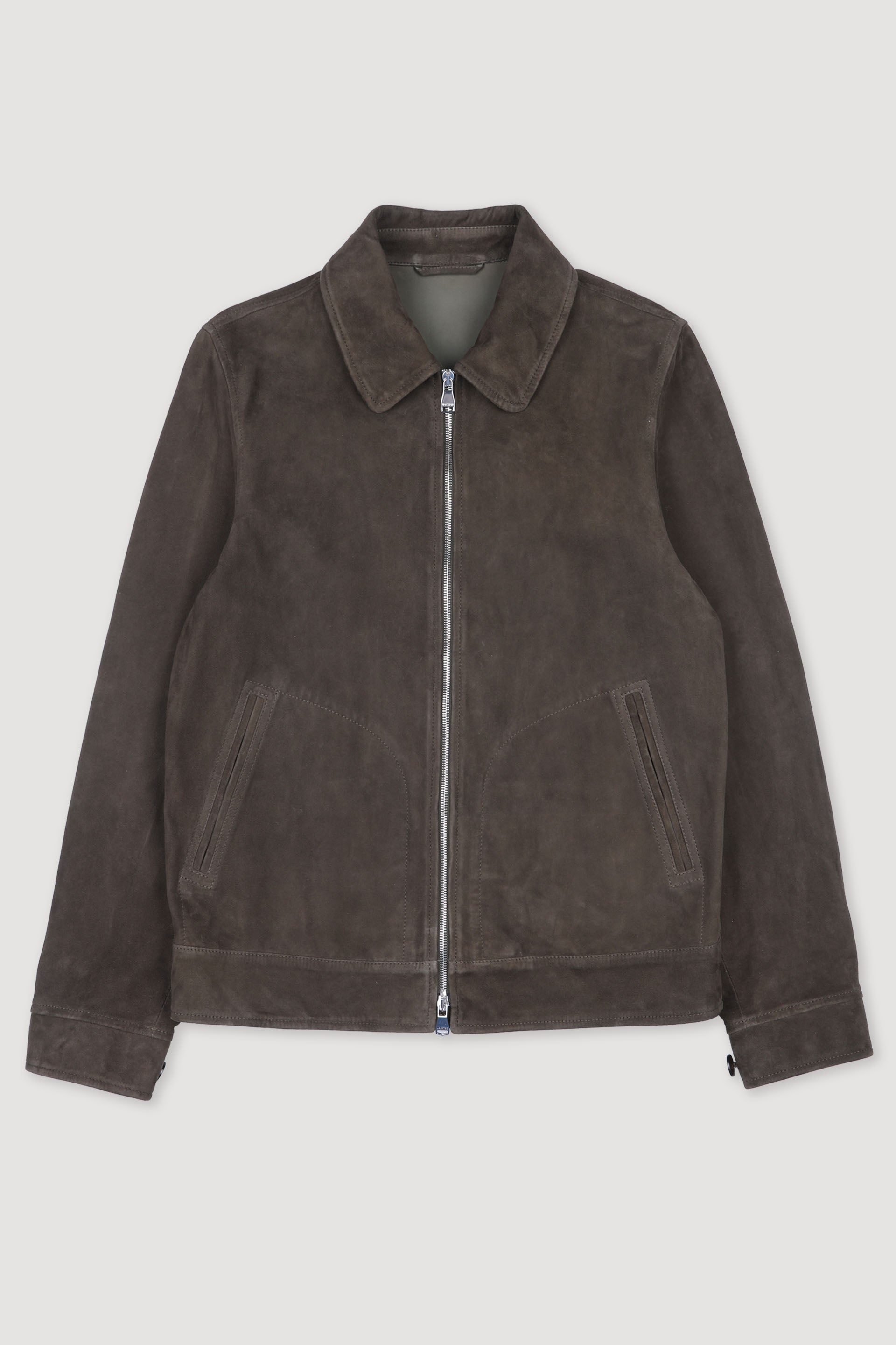 GORDON, GIUBBOTTO MILITARE, SFODERATO, LIGHT SOFT SUEDE - Muschio