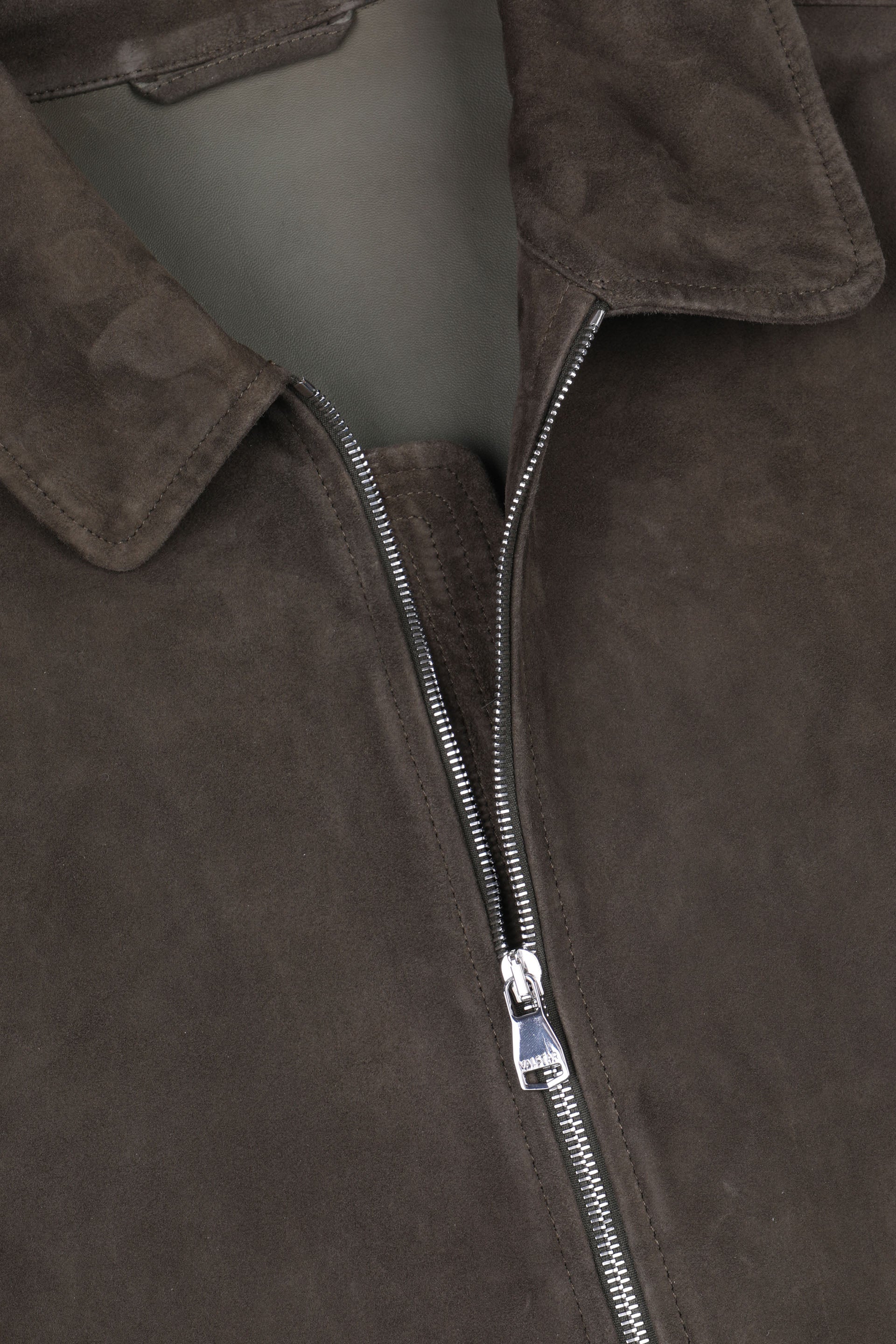 GORDON, GIUBBOTTO MILITARE, SFODERATO, LIGHT SOFT SUEDE - Muschio