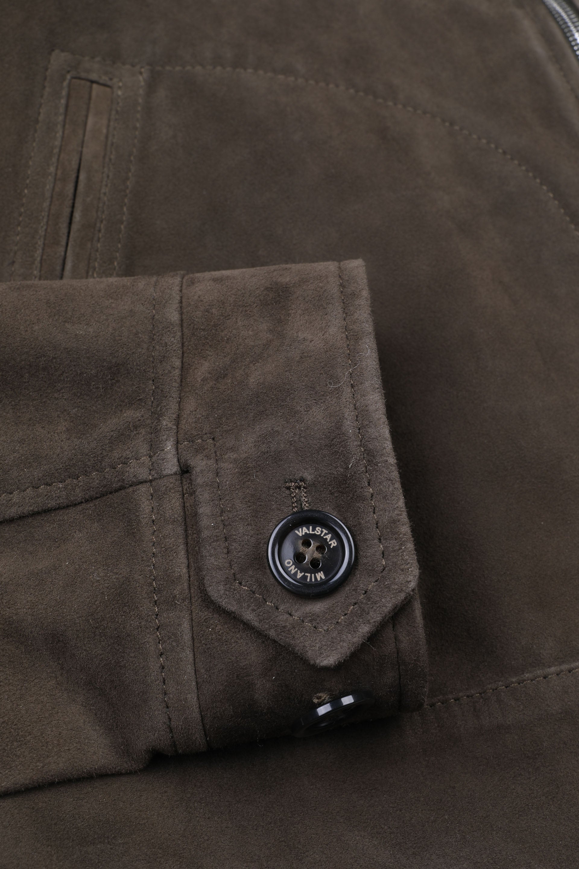 GORDON, GIUBBOTTO MILITARE, SFODERATO, LIGHT SOFT SUEDE - Muschio