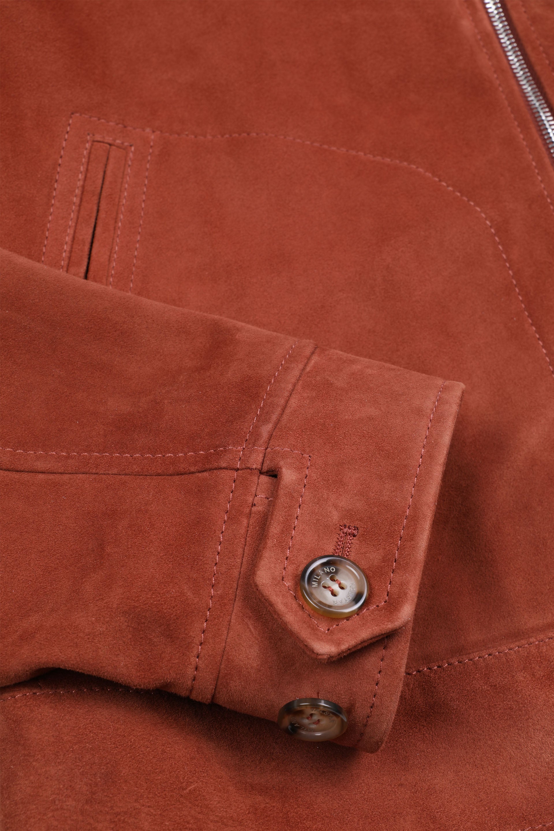 GORDON, GIUBBOTTO MILITARE, SFODERATO, LIGHT SOFT SUEDE - Terra di siena