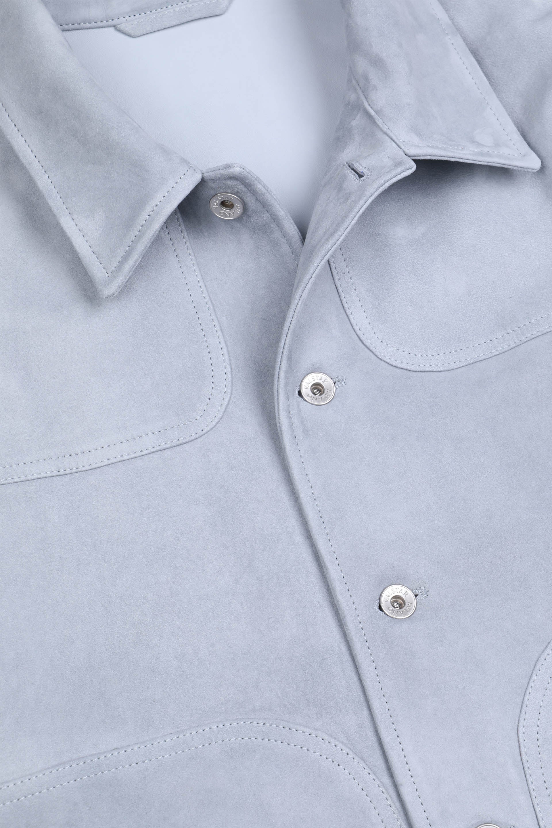 PRESLEY, GIUBBOTTO TRUCKER, SFODERATO, LIGHT SOFT SUEDE - Frost
