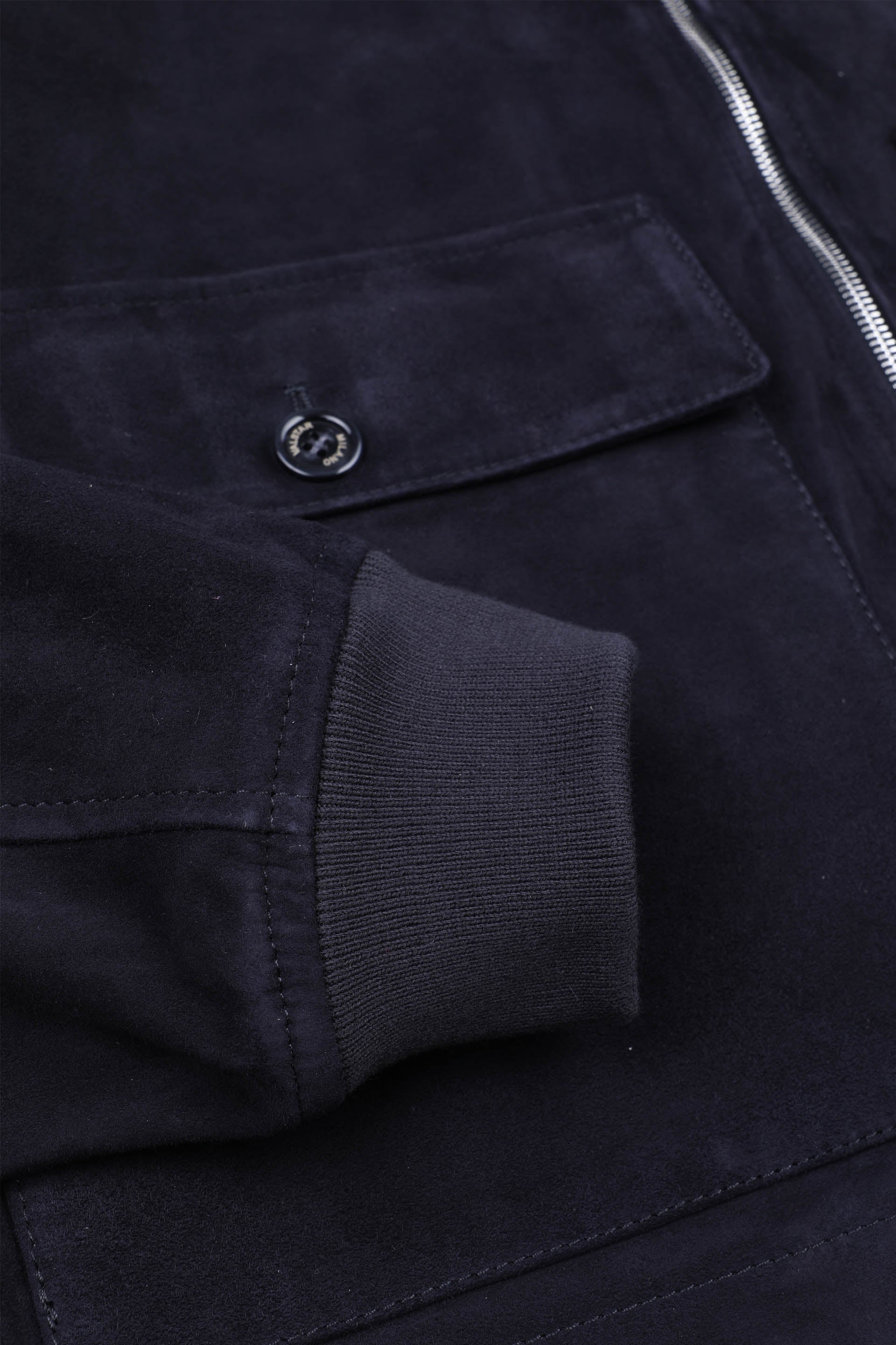 GIUBBOTTO COWBOY, FODERATA, SOFT SUEDE - Dark blue