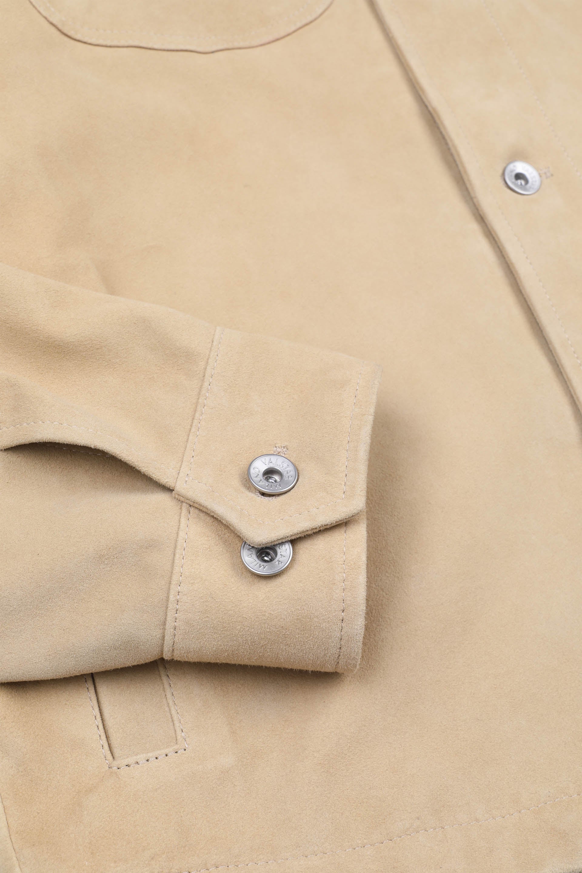 MATTY GIACCA OVERSHIRT , SFODERATA, LIGHT SOFT SUEDE - Almond