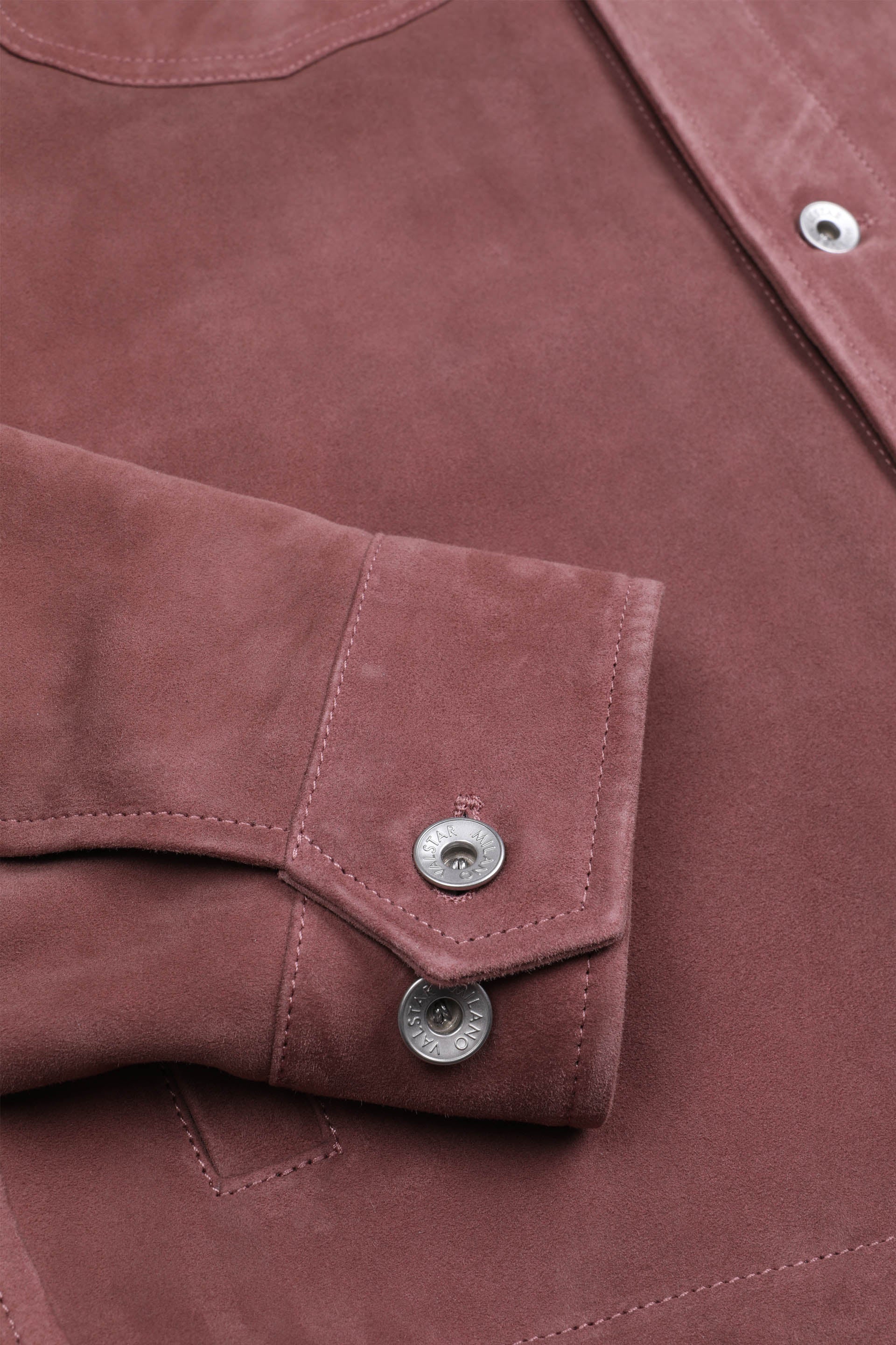 MATTY GIACCA OVERSHIRT , SFODERATA, LIGHT SOFT SUEDE - Old rose