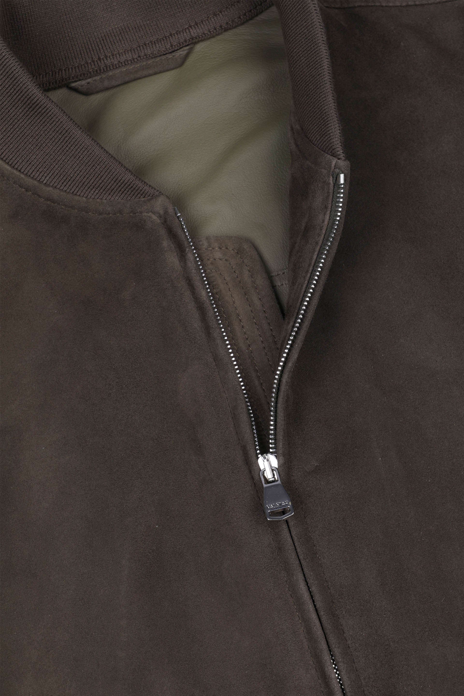 GIUBBOTTO BOMBER, SFODERATO, LIGHT SOFT SUEDE - Muschio
