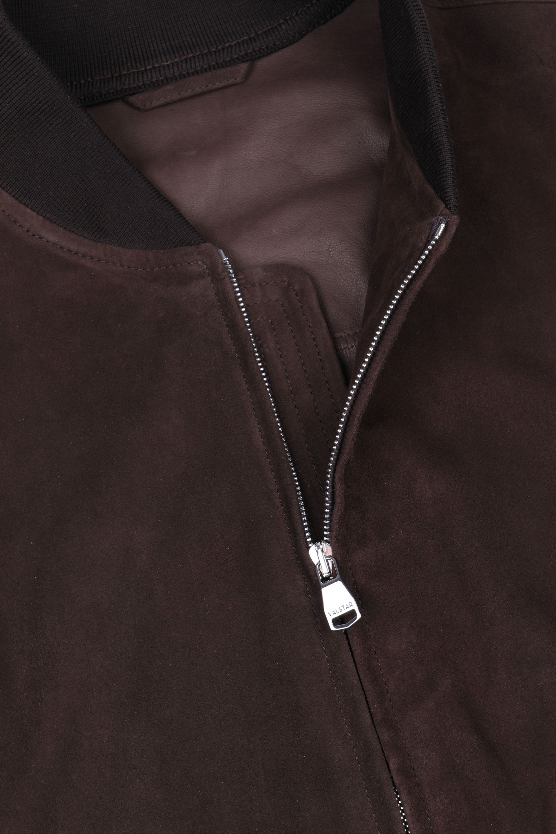GIUBBOTTO BOMBER, SFODERATO, LIGHT SOFT SUEDE - Coffee