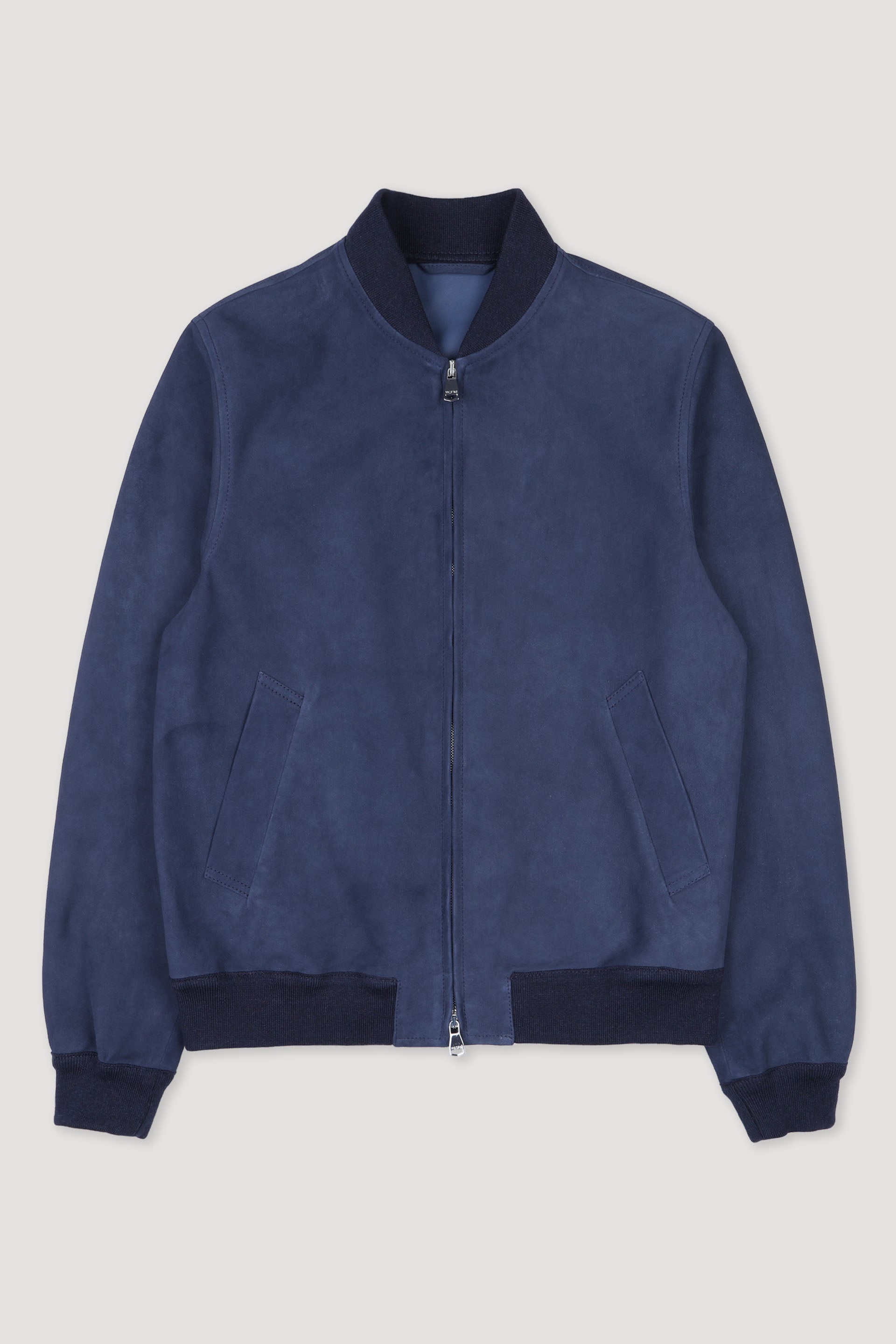 GIUBBOTTO BOMBER, SFODERATO, LIGHT SOFT SUEDE - Aquarium