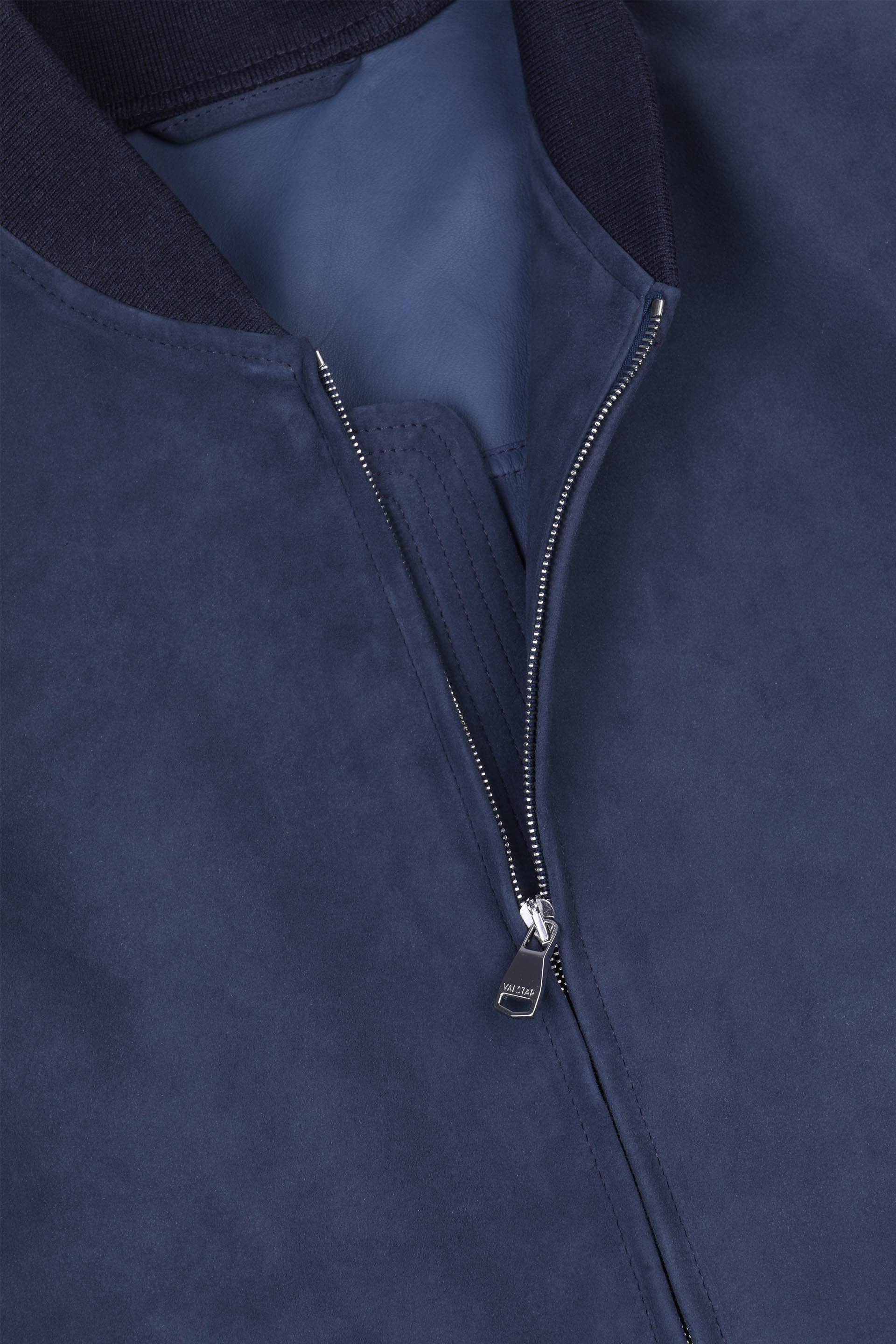 GIUBBOTTO BOMBER, SFODERATO, LIGHT SOFT SUEDE - Aquarium