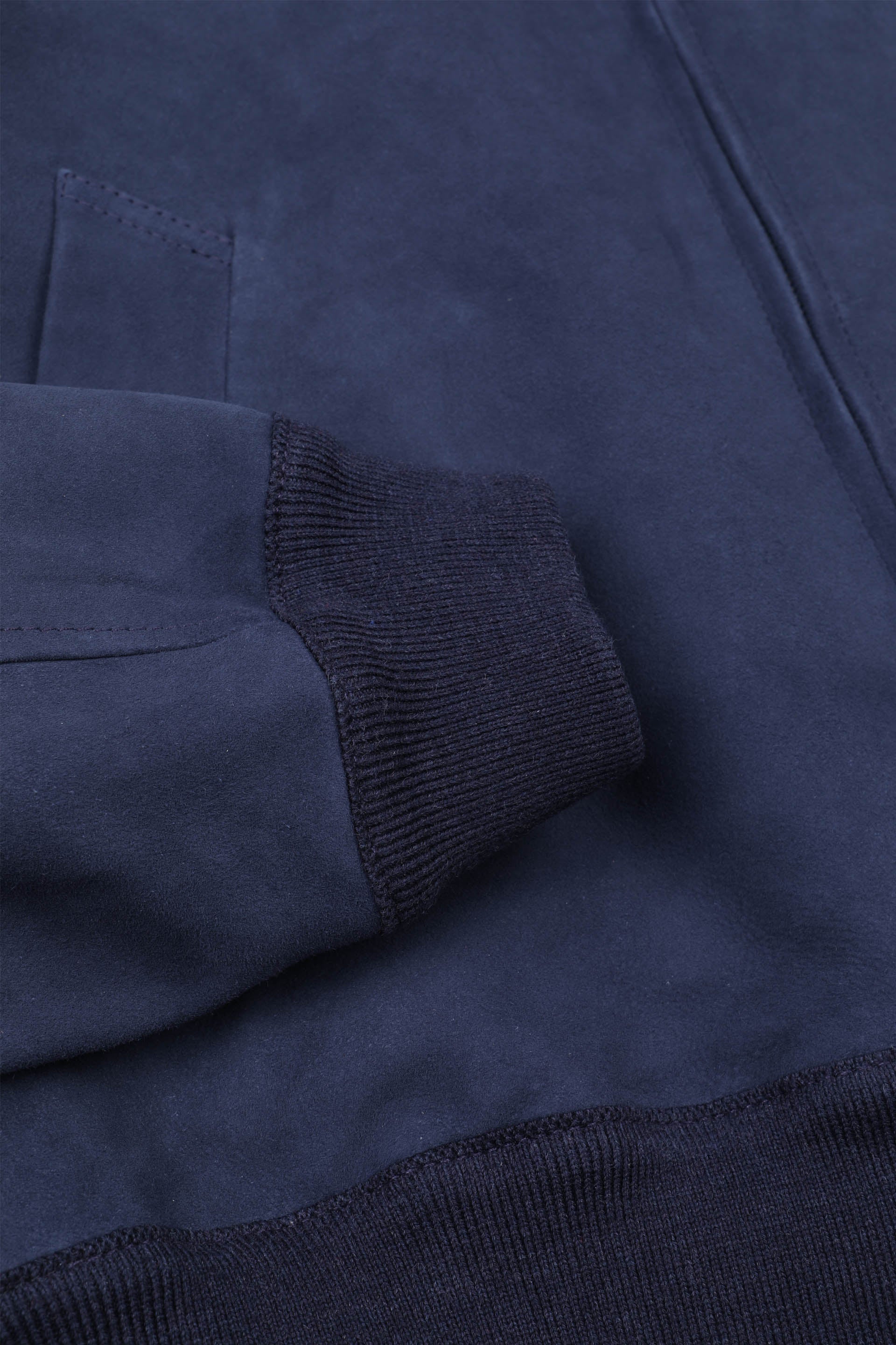 GIUBBOTTO BOMBER, SFODERATO, LIGHT SOFT SUEDE - Aquarium