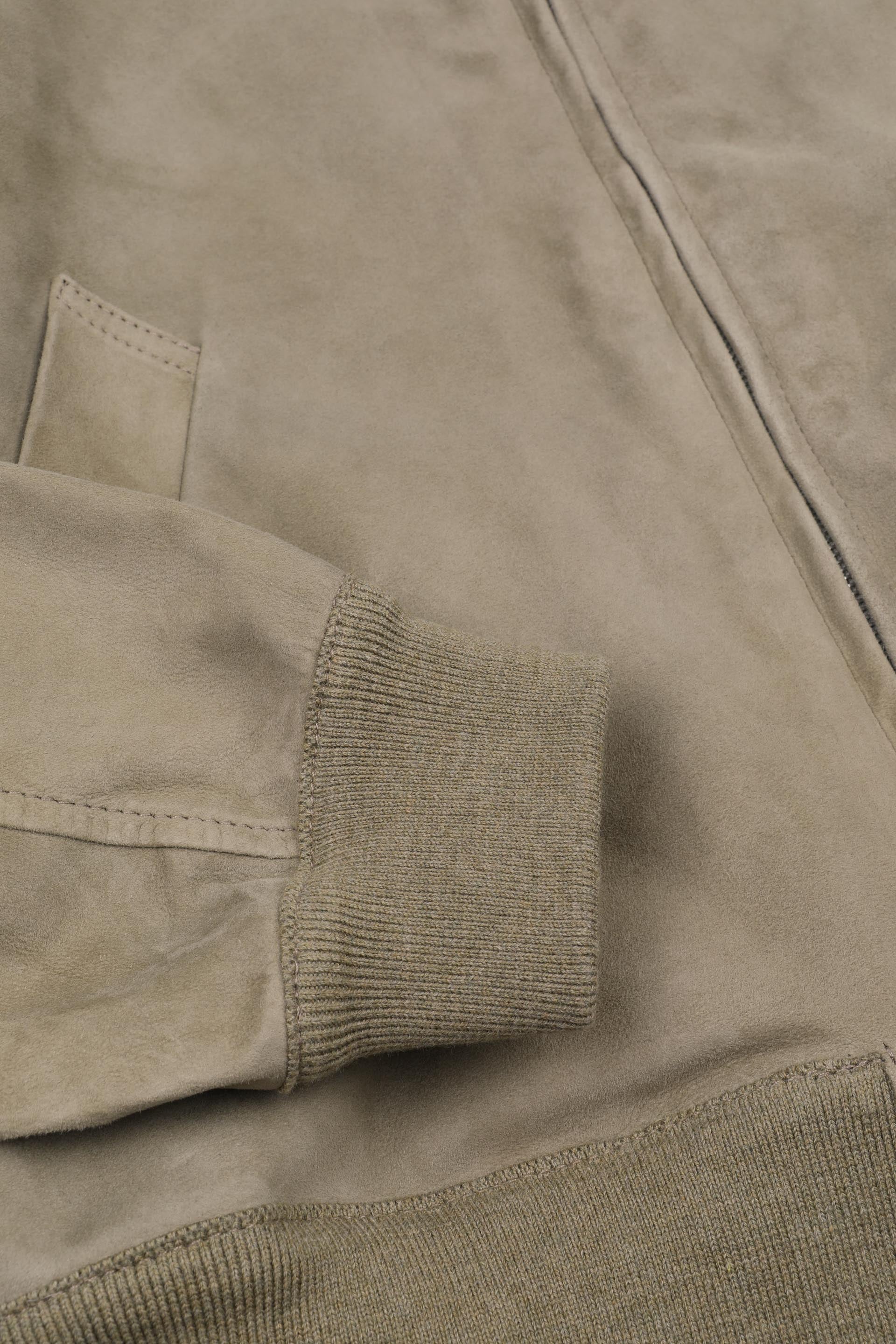 GIUBBOTTO BOMBER, SFODERATO, LIGHT SOFT SUEDE - Cumino