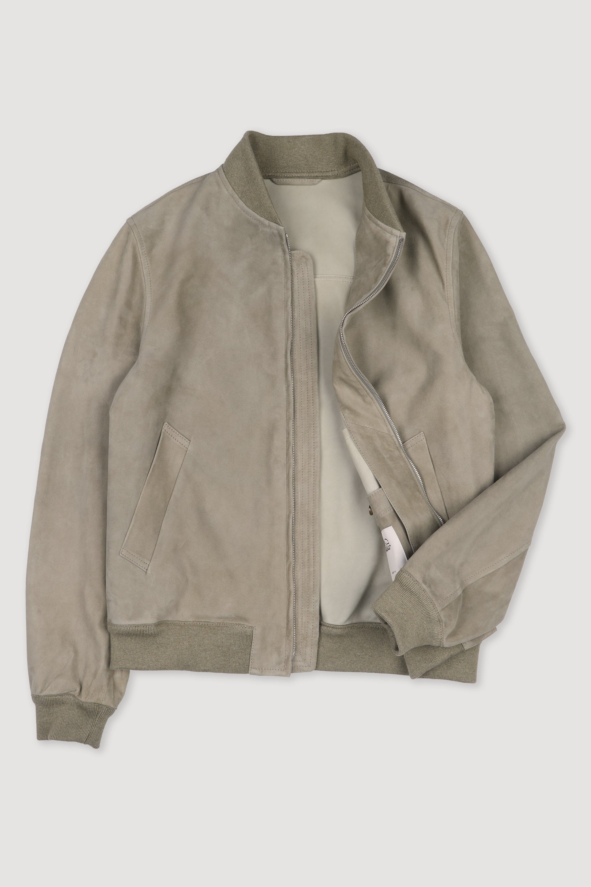 GIUBBOTTO BOMBER, SFODERATO, LIGHT SOFT SUEDE - Cumino
