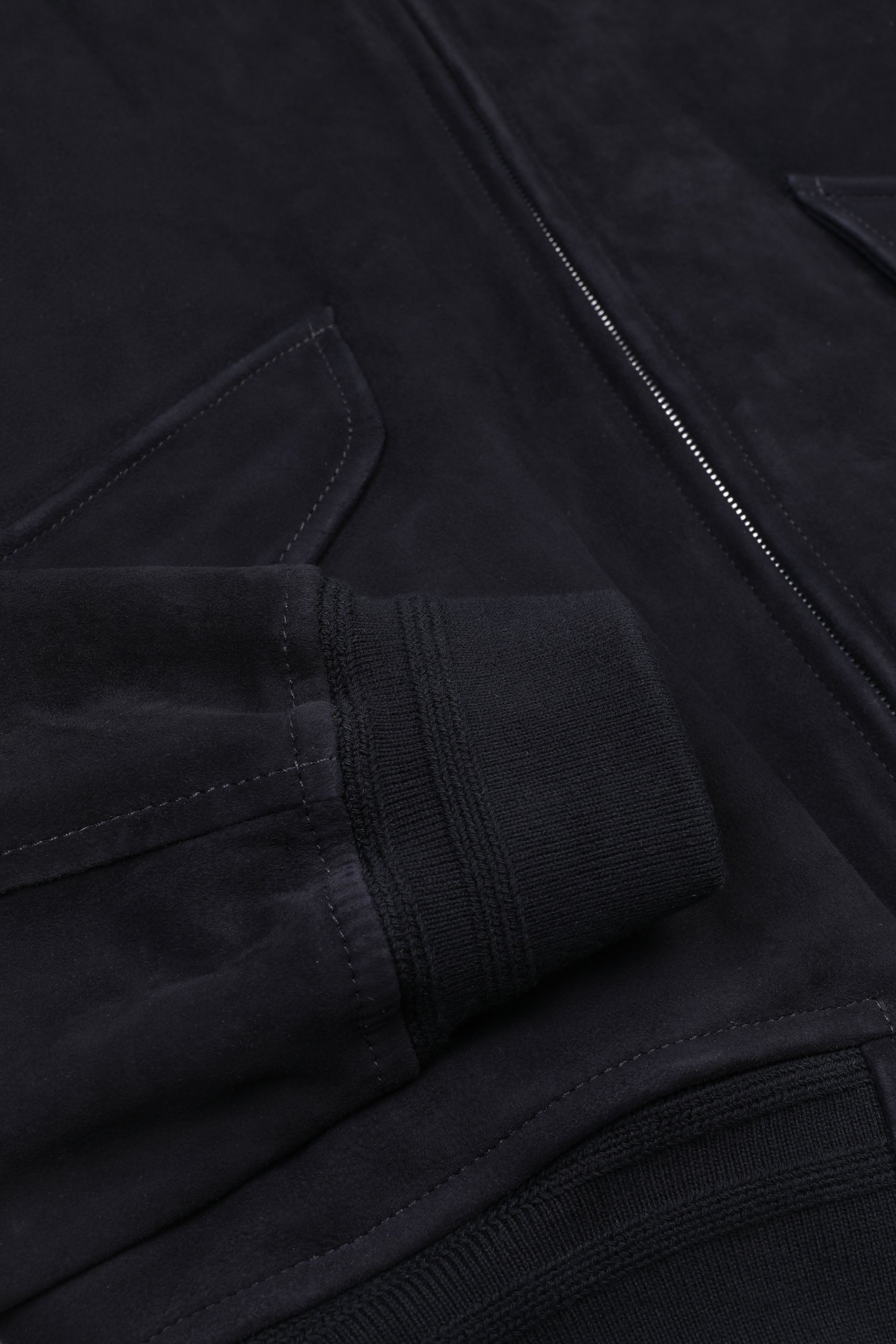 Giubbotto bomber Sergent in suede, sfoderato - Dark blue