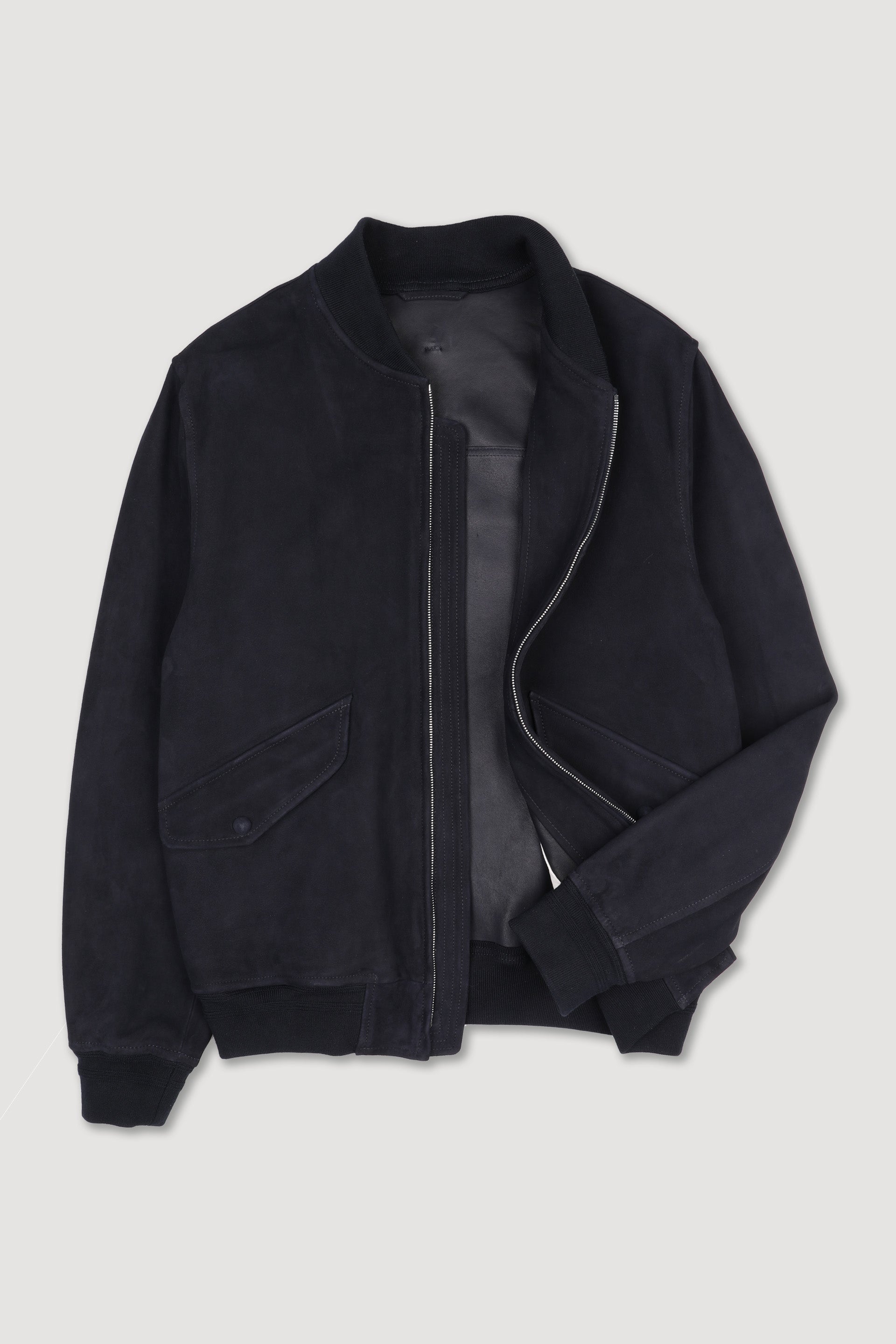 Giubbotto bomber Sergent in suede, sfoderato - Dark blue