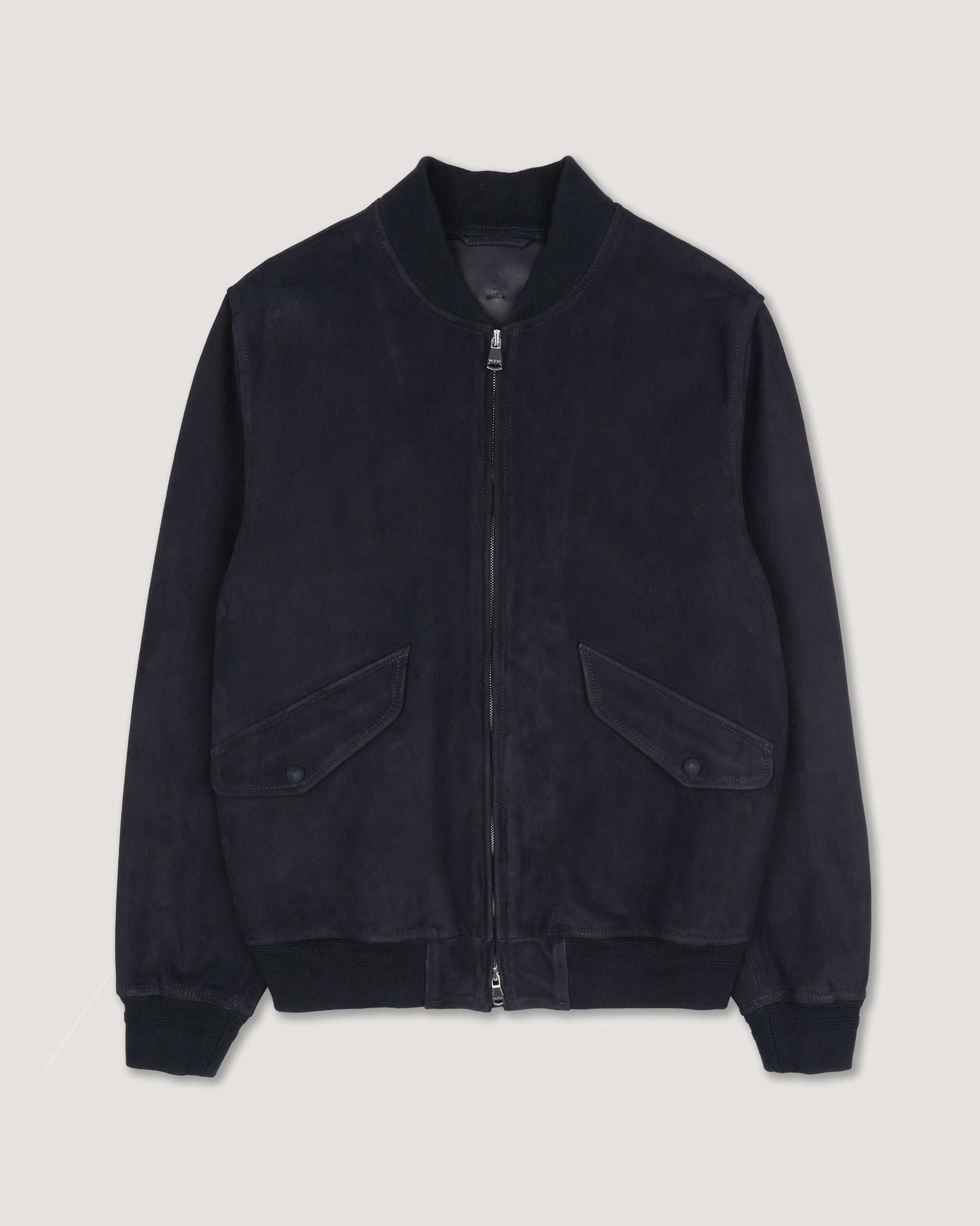 Giubbotto bomber Sergent in suede, sfoderato. Blu - Dark blue