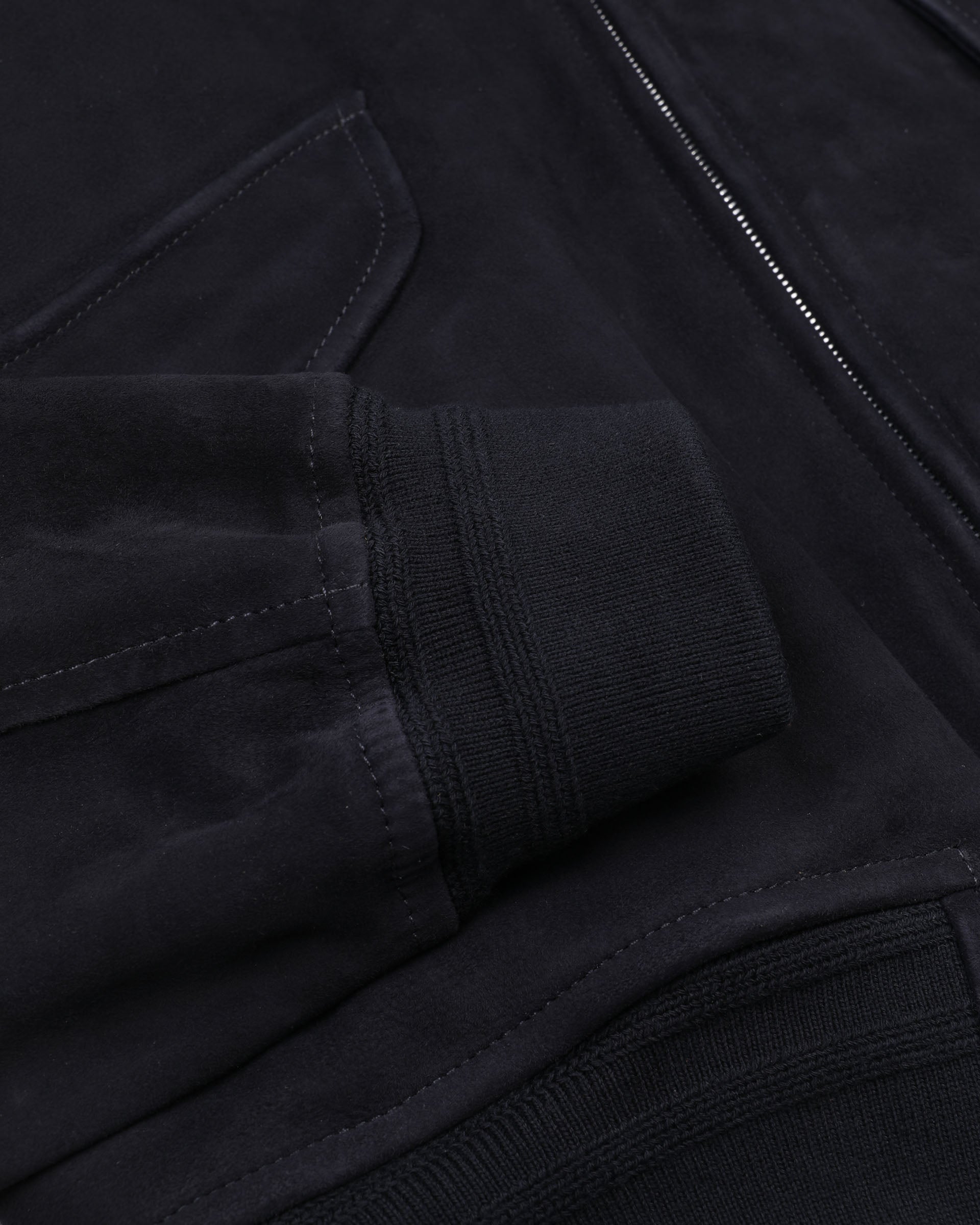 Giubbotto bomber Sergent in suede, sfoderato. Blu - Dark blue