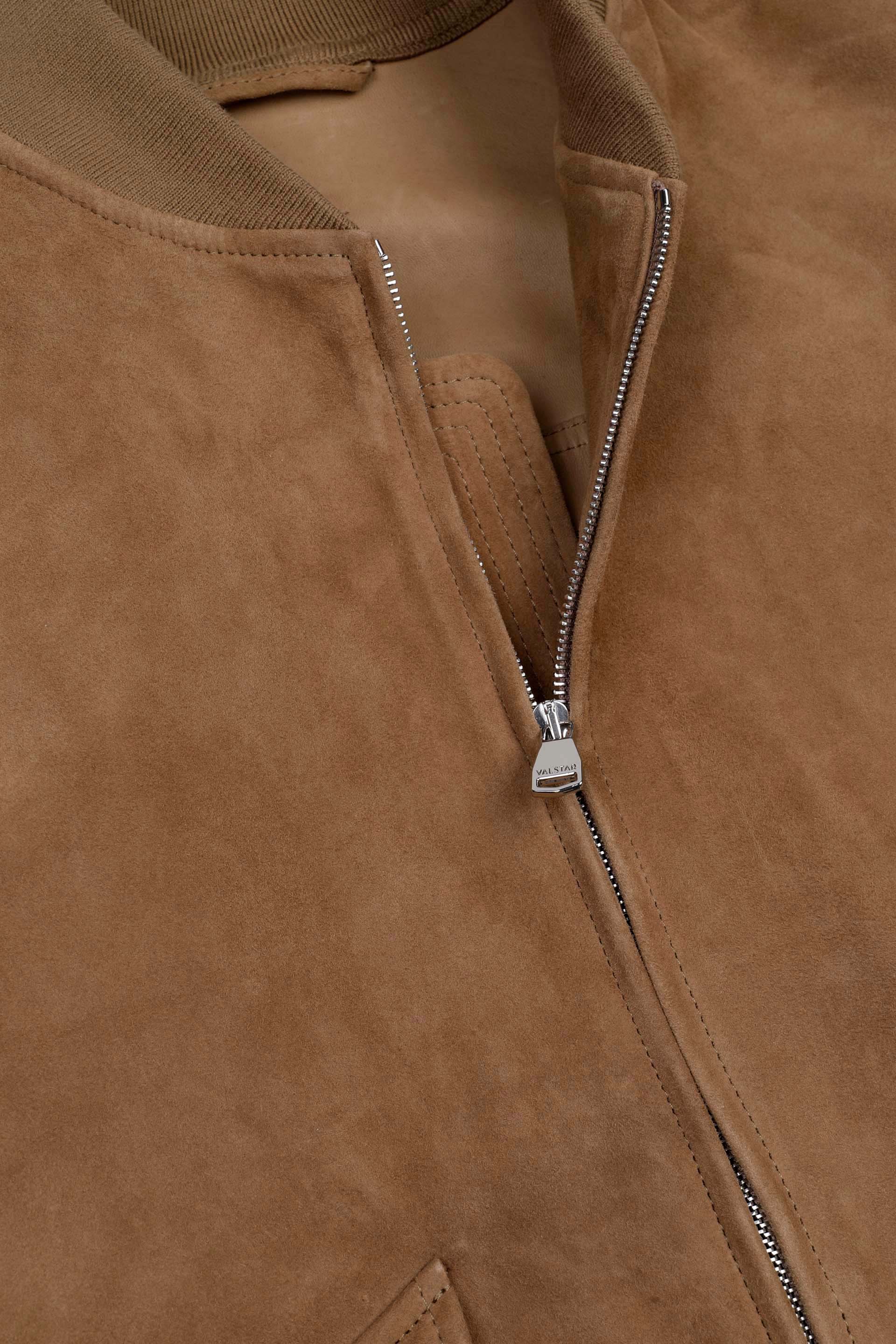 Giubbotto bomber Sergent in suede, sfoderato. Beige - Arachide