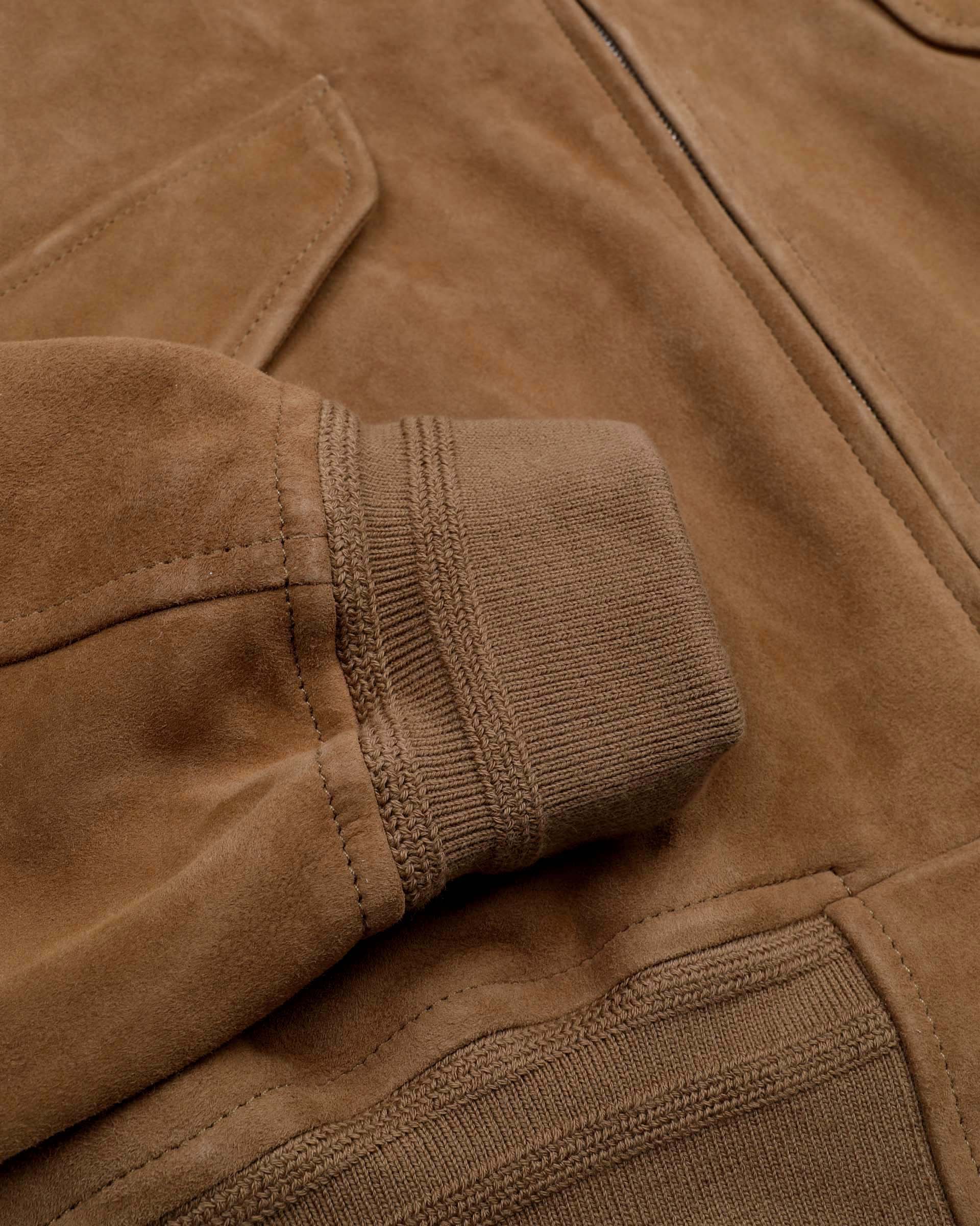 Giubbotto bomber Sergent in suede, sfoderato. Beige - Arachide