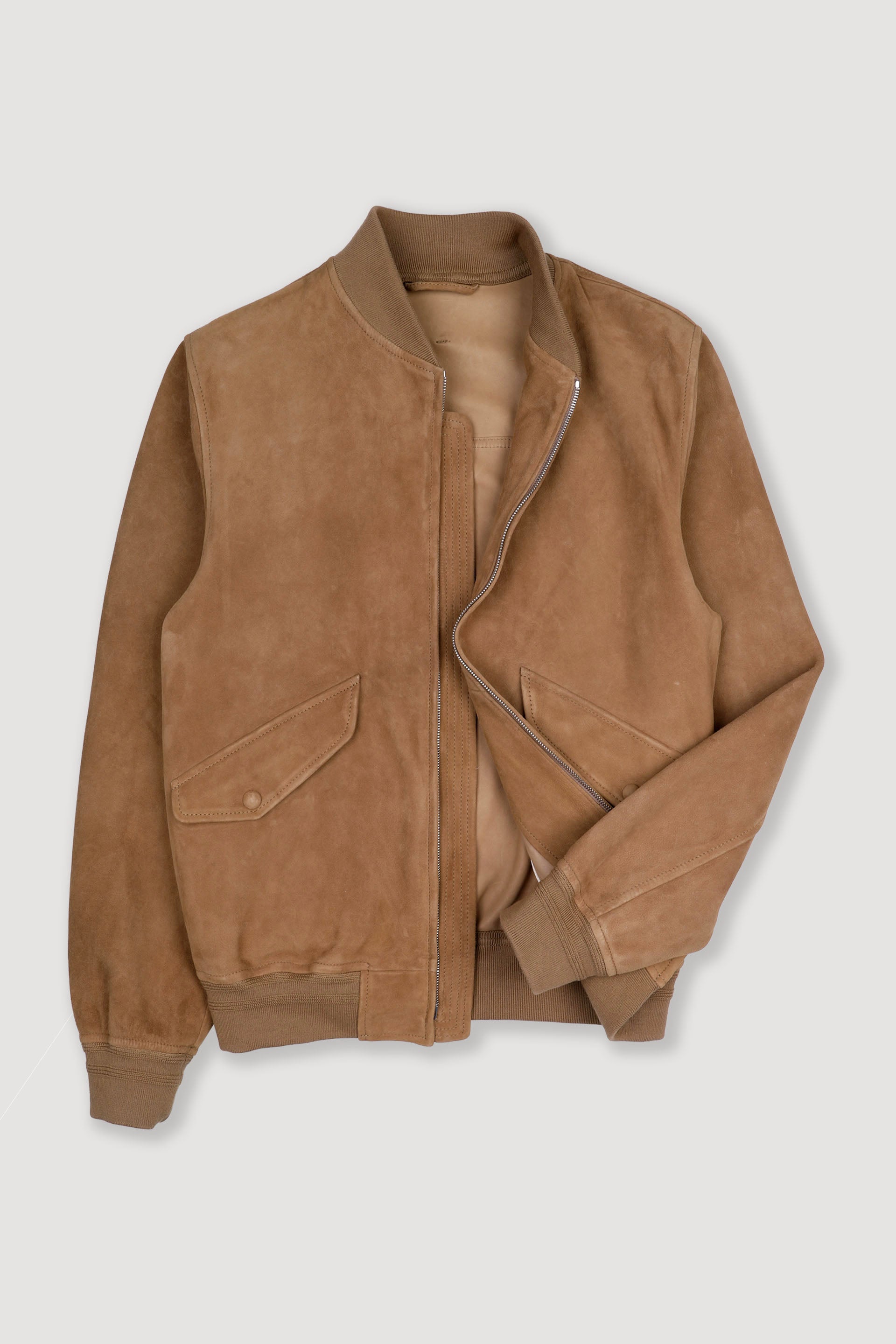 Giubbotto bomber Sergent in suede, sfoderato. Beige - Arachide