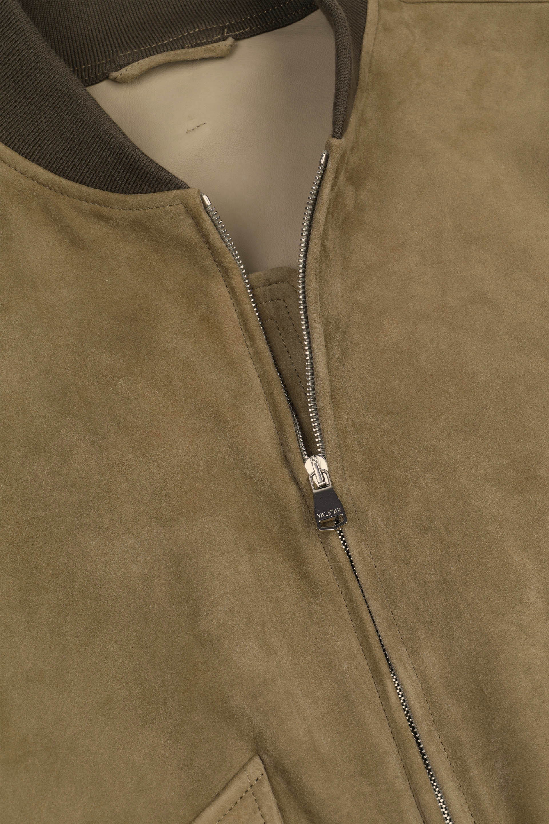 Giubbotto bomber Sergent in suede, sfoderato: Green - Soldier