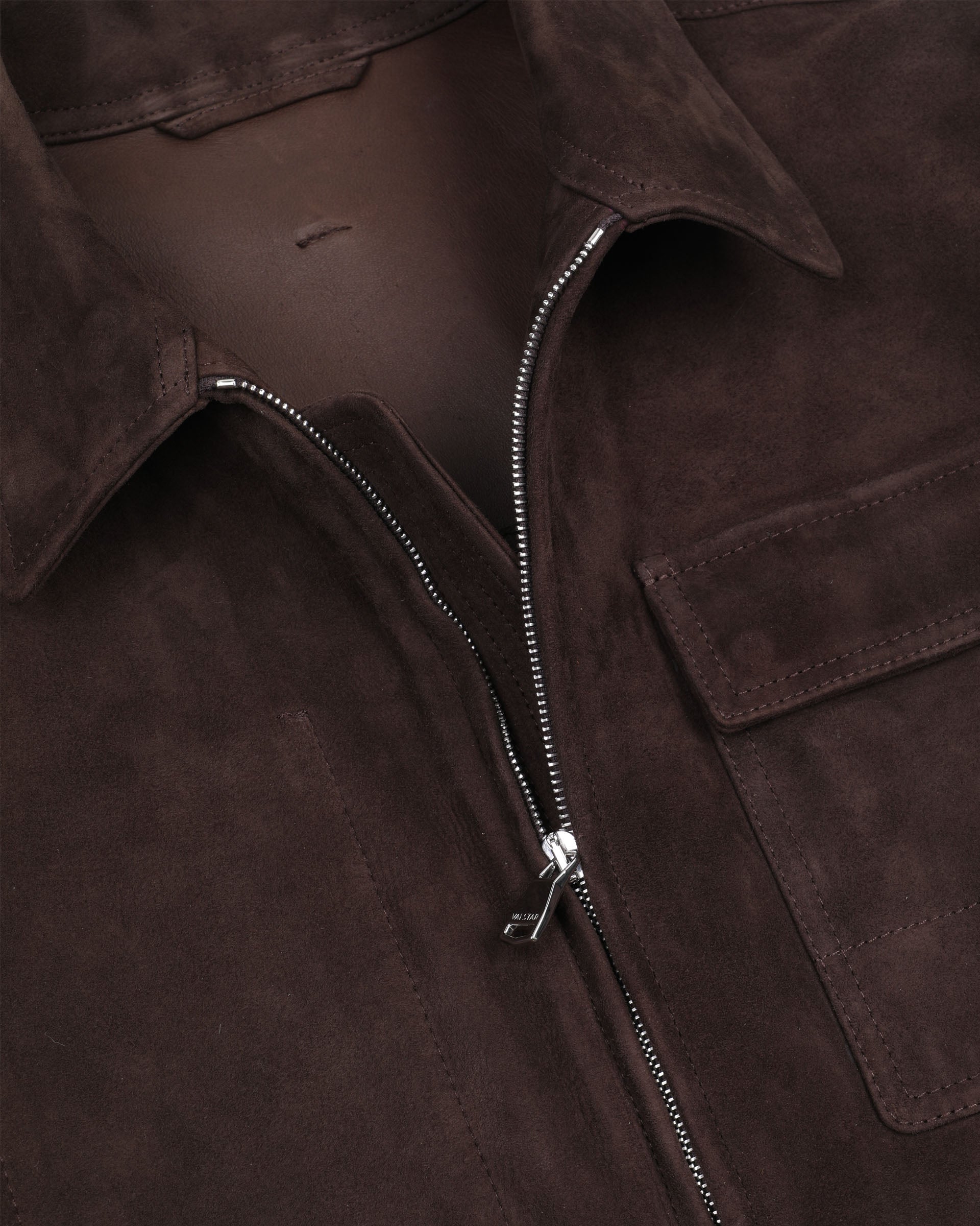 Giubbotto Brad in suede, sfoderato. Marrone - Caffè
