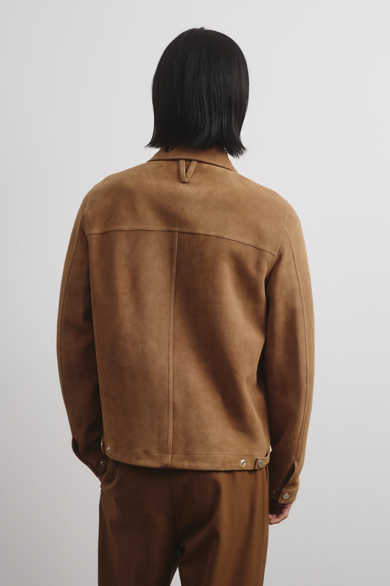 Giubbotto Brad in suede, sfoderato. Beige - Arachide