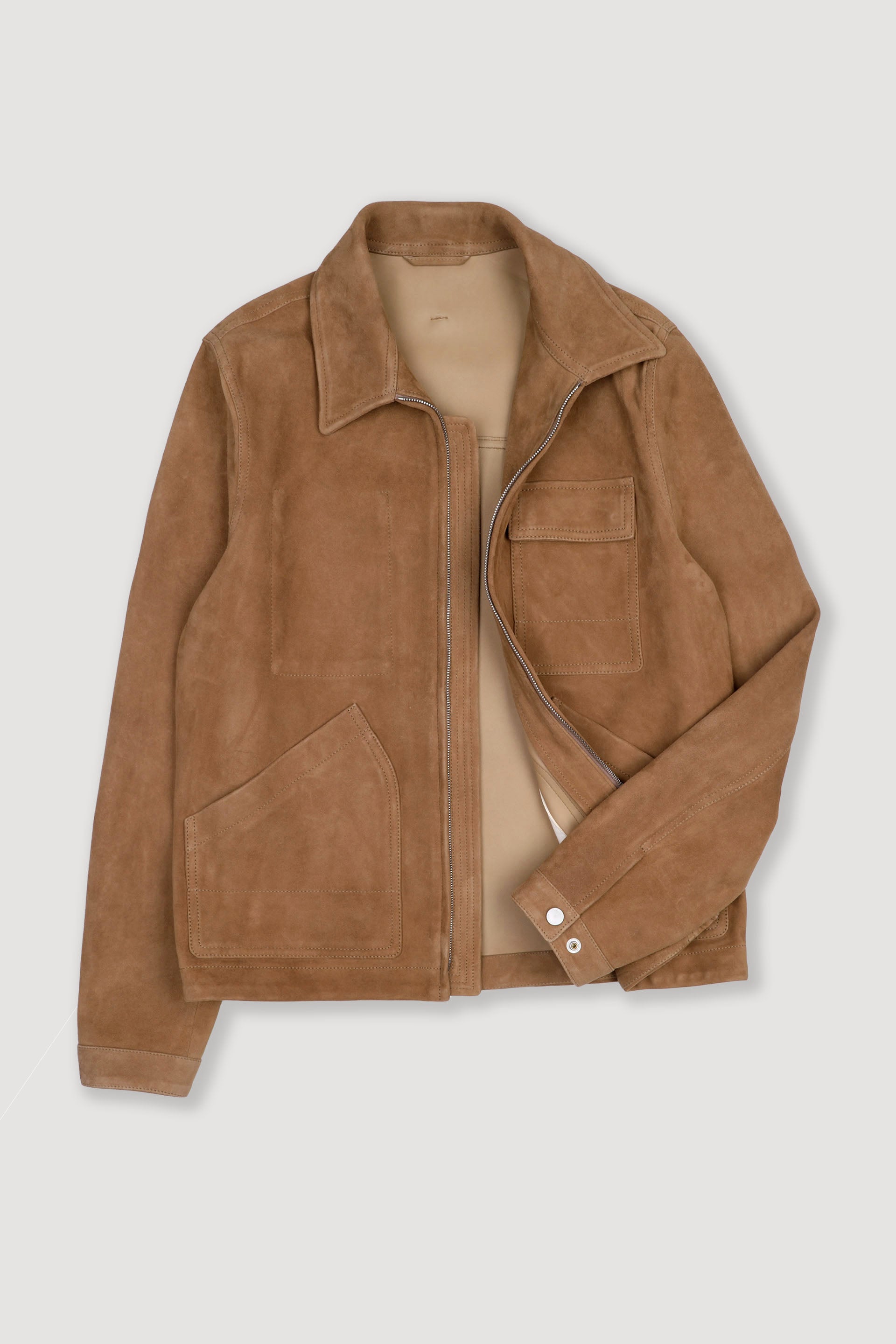 Giubbotto Brad in suede, sfoderato. Beige - Arachide