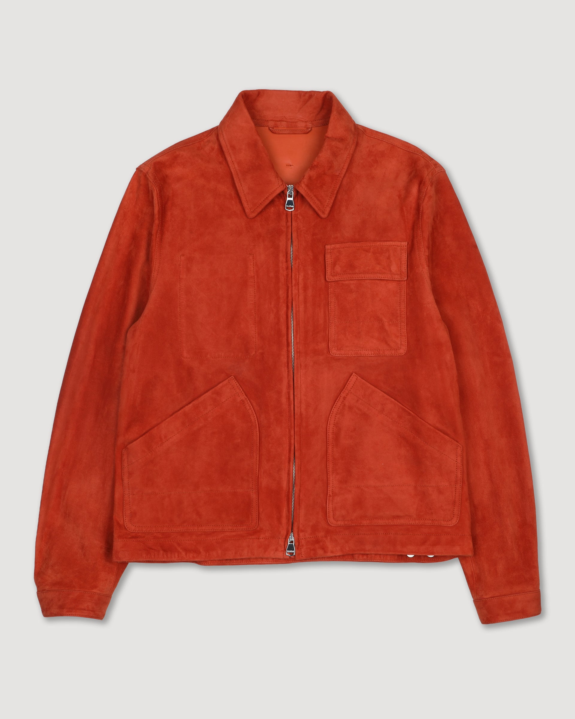 Giubbotto Brad in suede, sfoderato. Arancione - Coccio