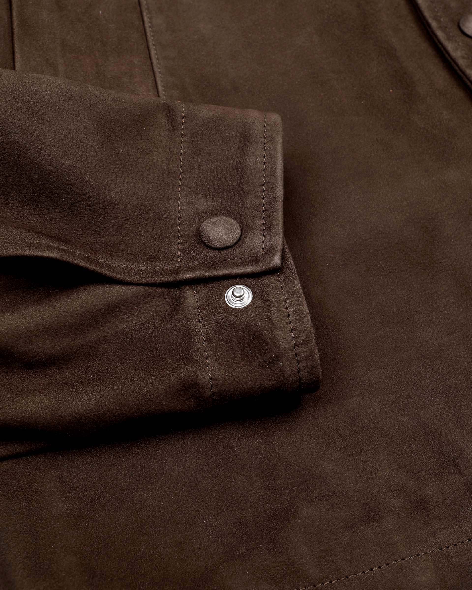 Coach jacket Ted in suede, sfoderata. Verde - Muschio