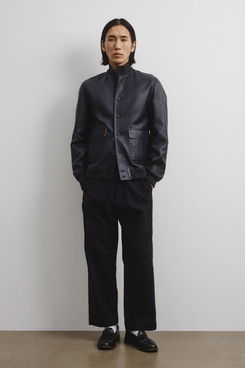 Giubbotto Valstarino sfoderato in nappa - Navy blue