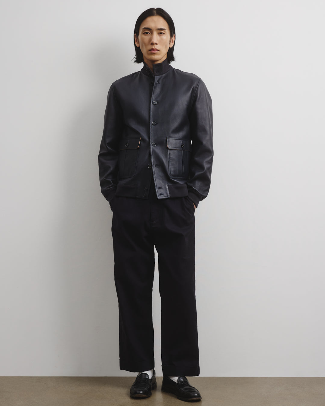 Giubbotto Valstarino sfoderato in nappa. Blu - Navy