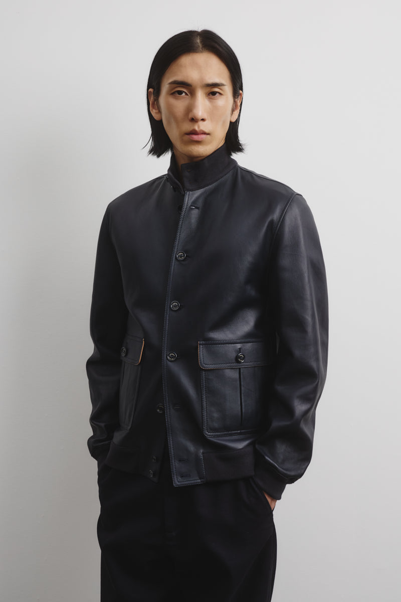 Giubbotto Valstarino sfoderato in nappa - Navy blue