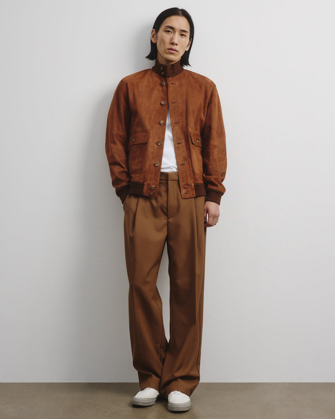 Giubbotto Valstarino Archivio in suede, sfoderato - Dark sandal