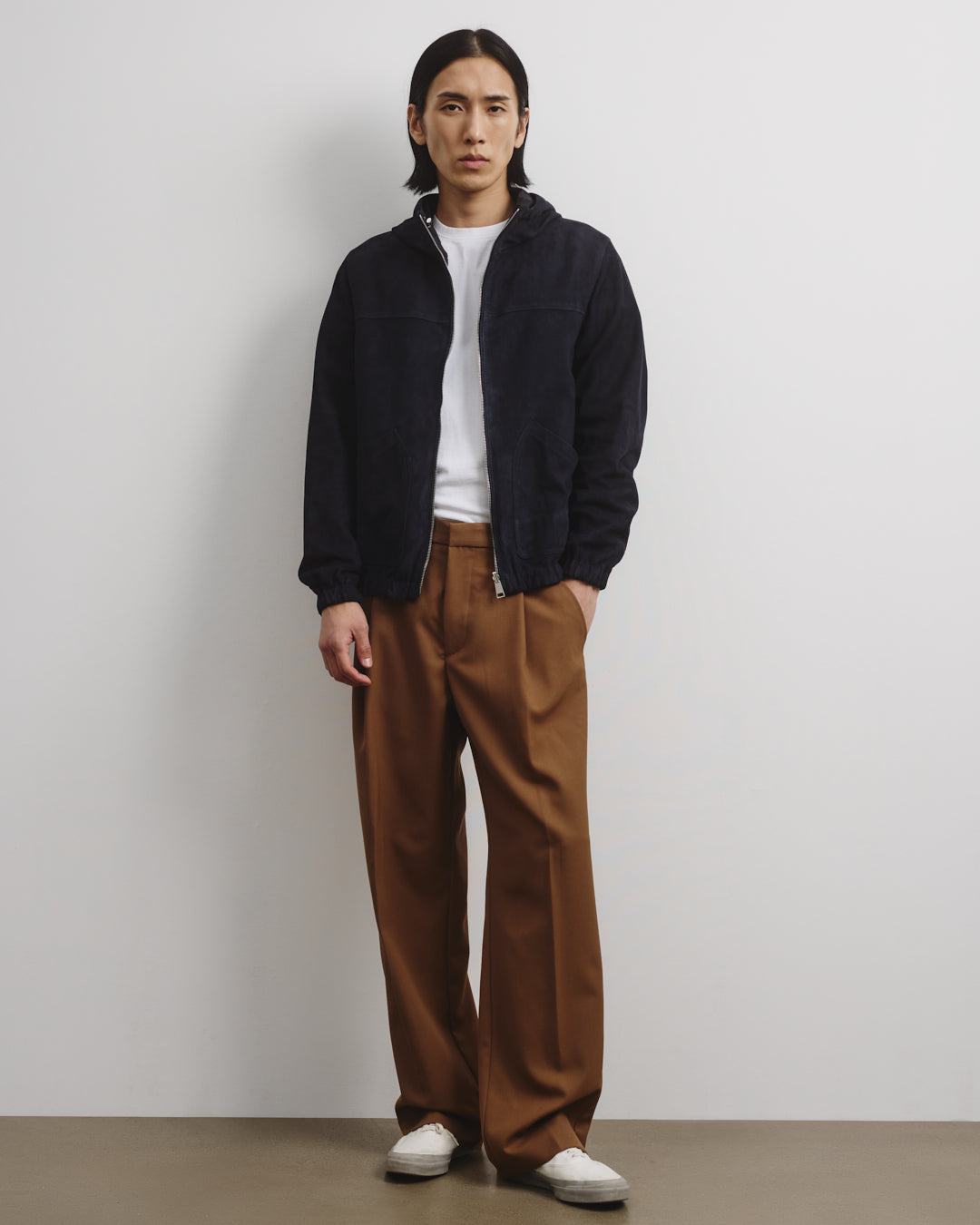 Giubbotto Coyle reversibile con cappuccio in suede e tessuto waterproof - Blu