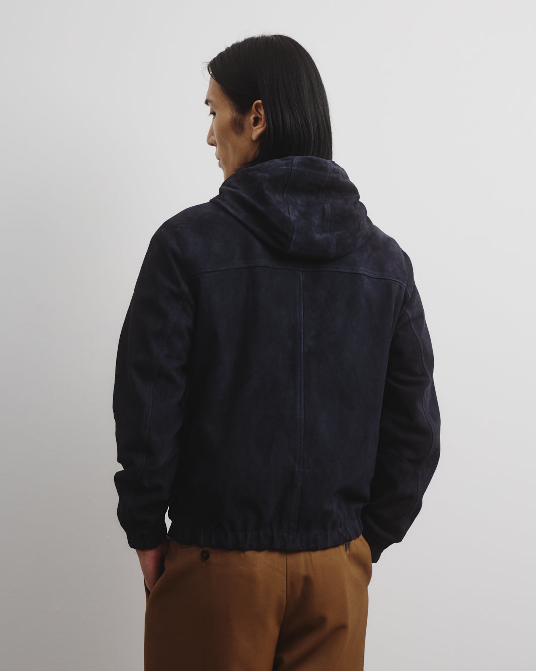 Giubbotto Coyle reversibile con cappuccio in suede e tessuto waterproof - Blu
