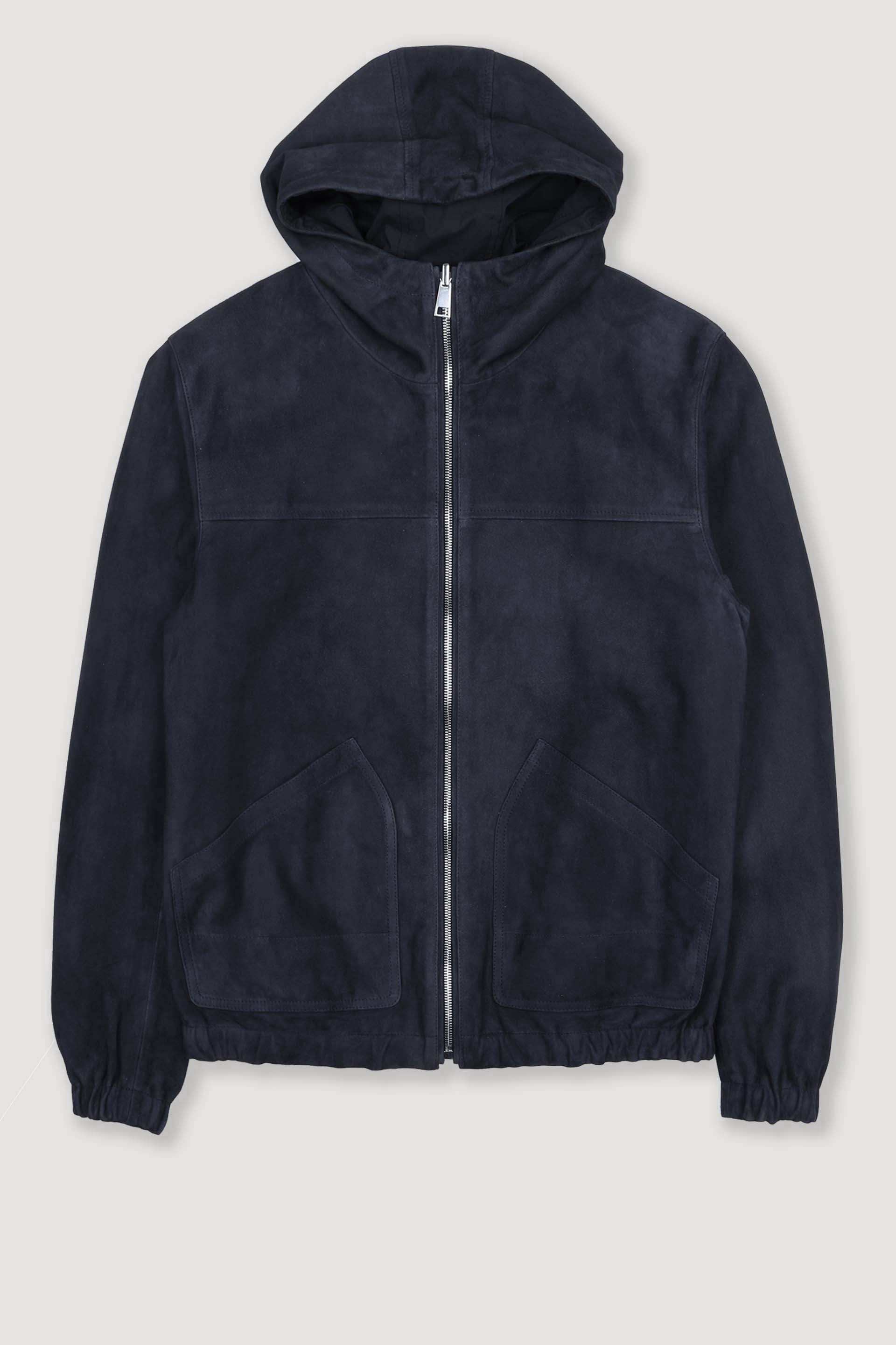 Giubbotto Coyle reversibile con cappuccio in suede e tessuto waterproof - Blu