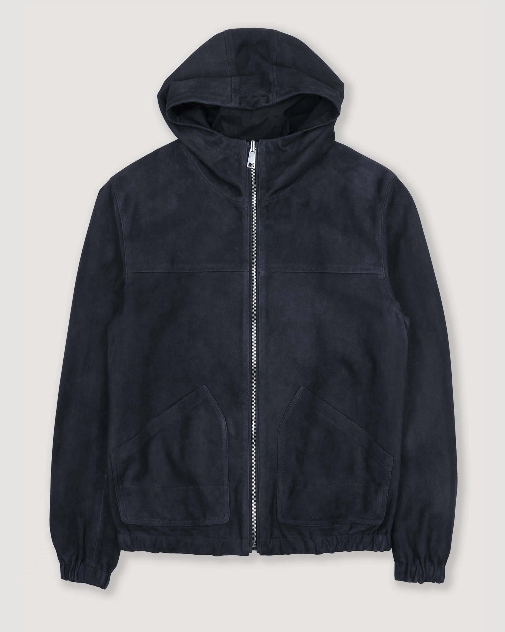 Giubbotto Coyle reversibile con cappuccio in suede e tessuto waterproof - Blu