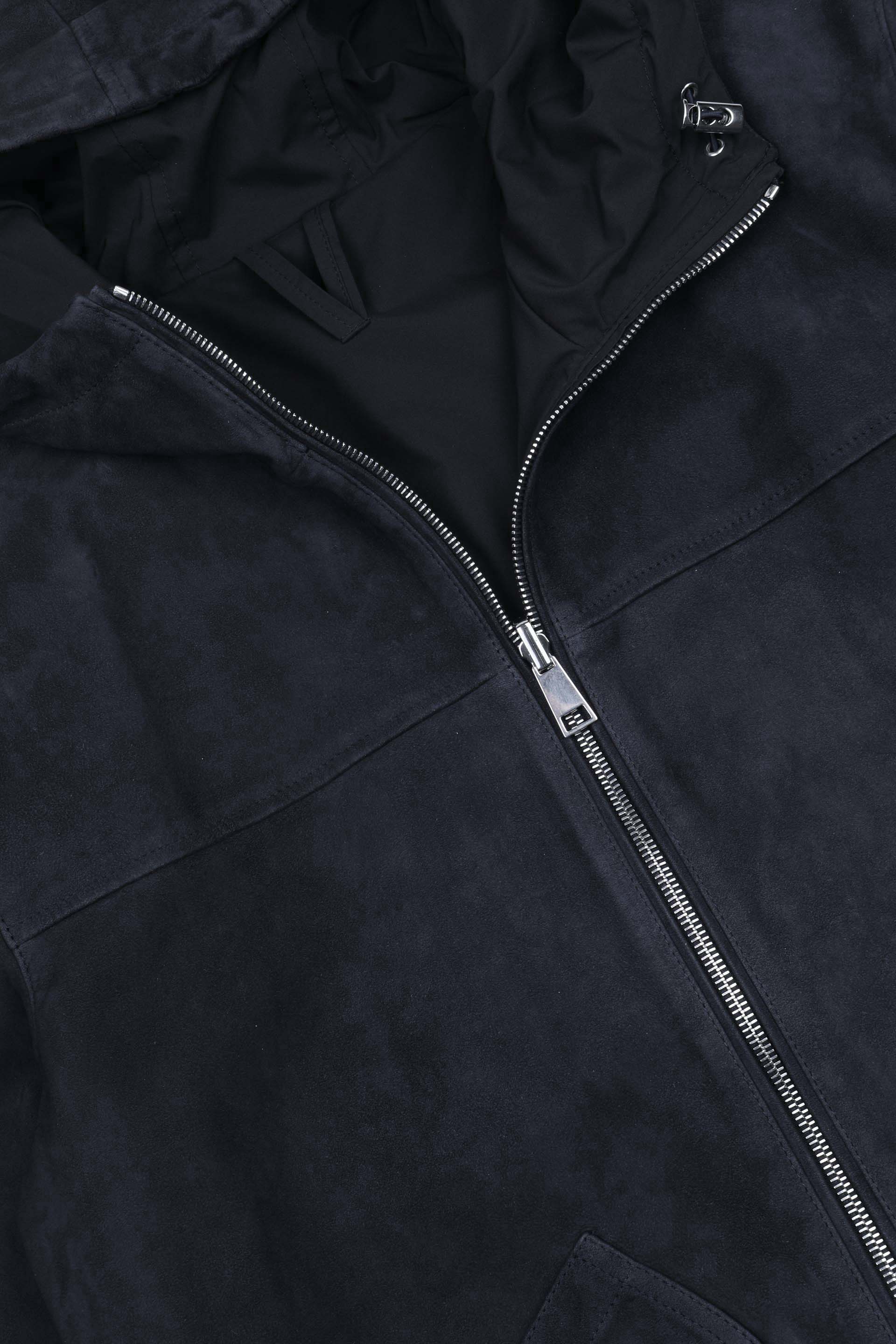 Giubbotto Coyle reversibile con cappuccio in suede e tessuto waterproof - Blu