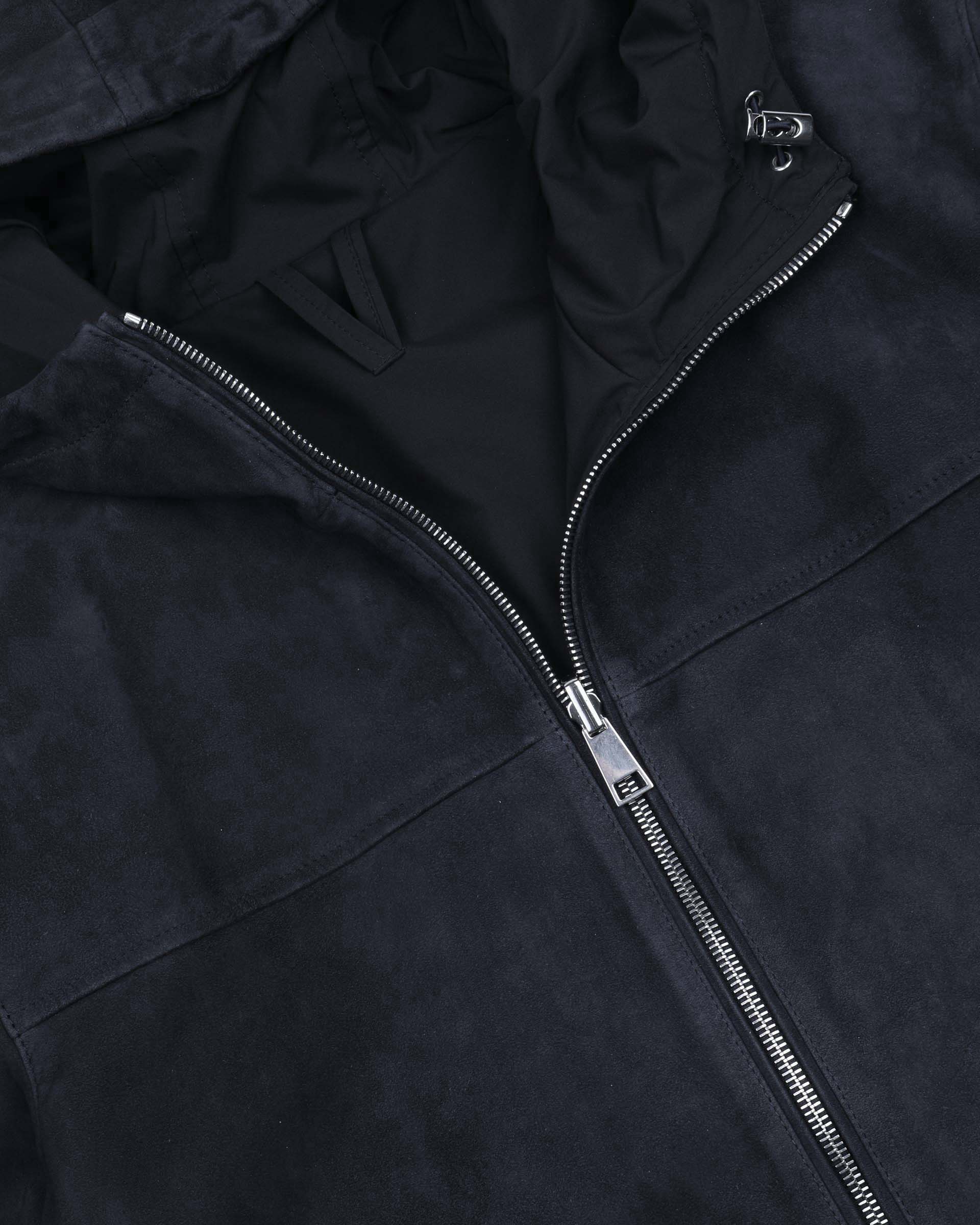 Giubbotto Coyle reversibile con cappuccio in suede e tessuto waterproof - Blu