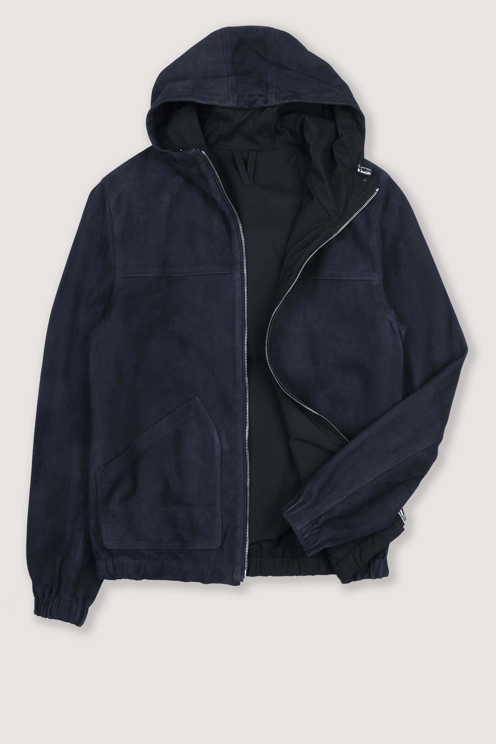 Giubbotto Coyle reversibile con cappuccio in suede e tessuto waterproof - Blu