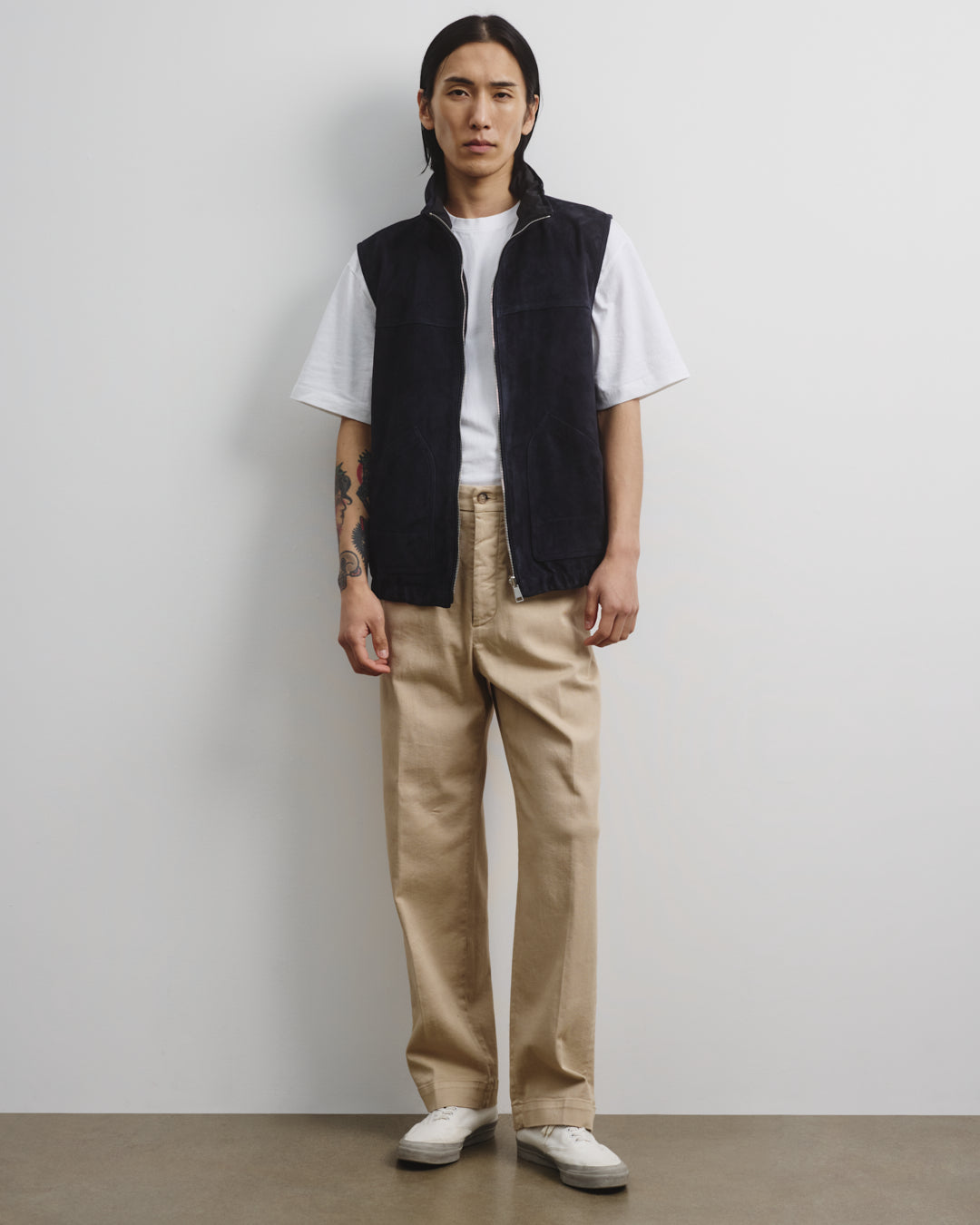 Smanicato Foley reversibile in suede e tessuto waterproof - Blu