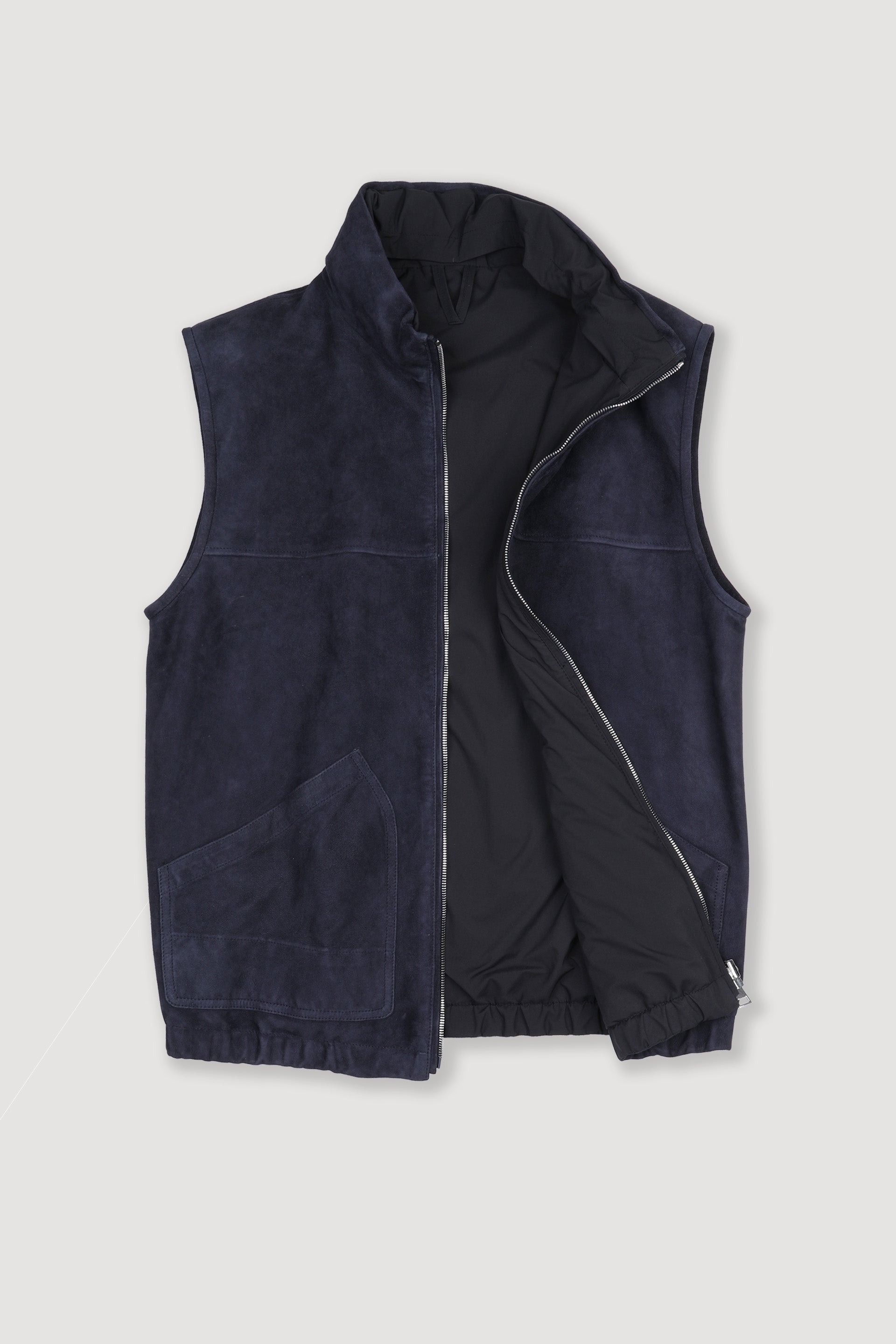 Smanicato Foley reversibile in suede e tessuto waterproof - Blu