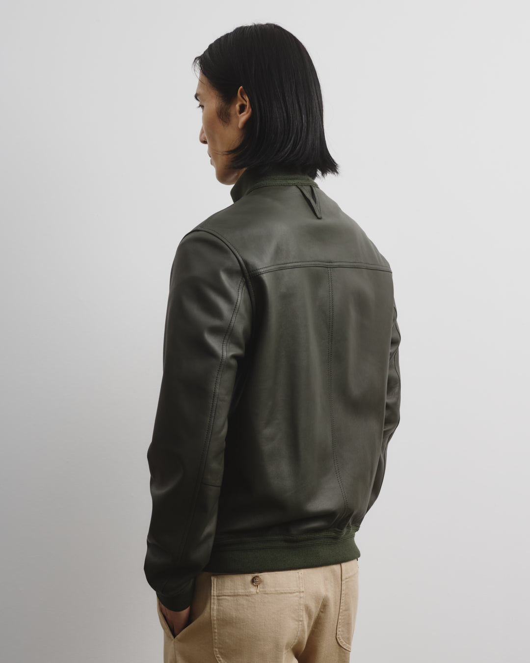 Unlined Valstarino jacket in nappa leather. Green - Caccia Unlined Valstarino jacket in nappa leather. Green - Caccia