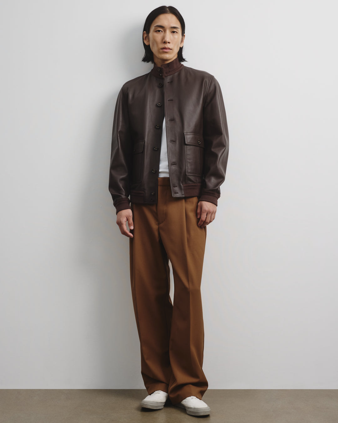 Giubbotto Valstarino in nappa, sfoderato. Marrone - Caffè