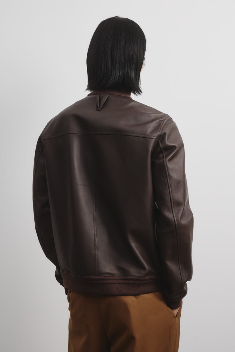 Unlined Valstarino jacket in nappa leather. Brown - Caffè